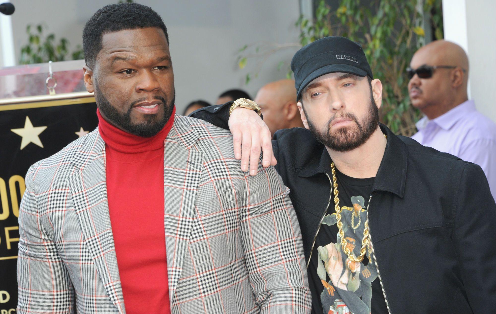 2000x1270 Cent joined by Eminem as he gets a star on the Walk of Fame