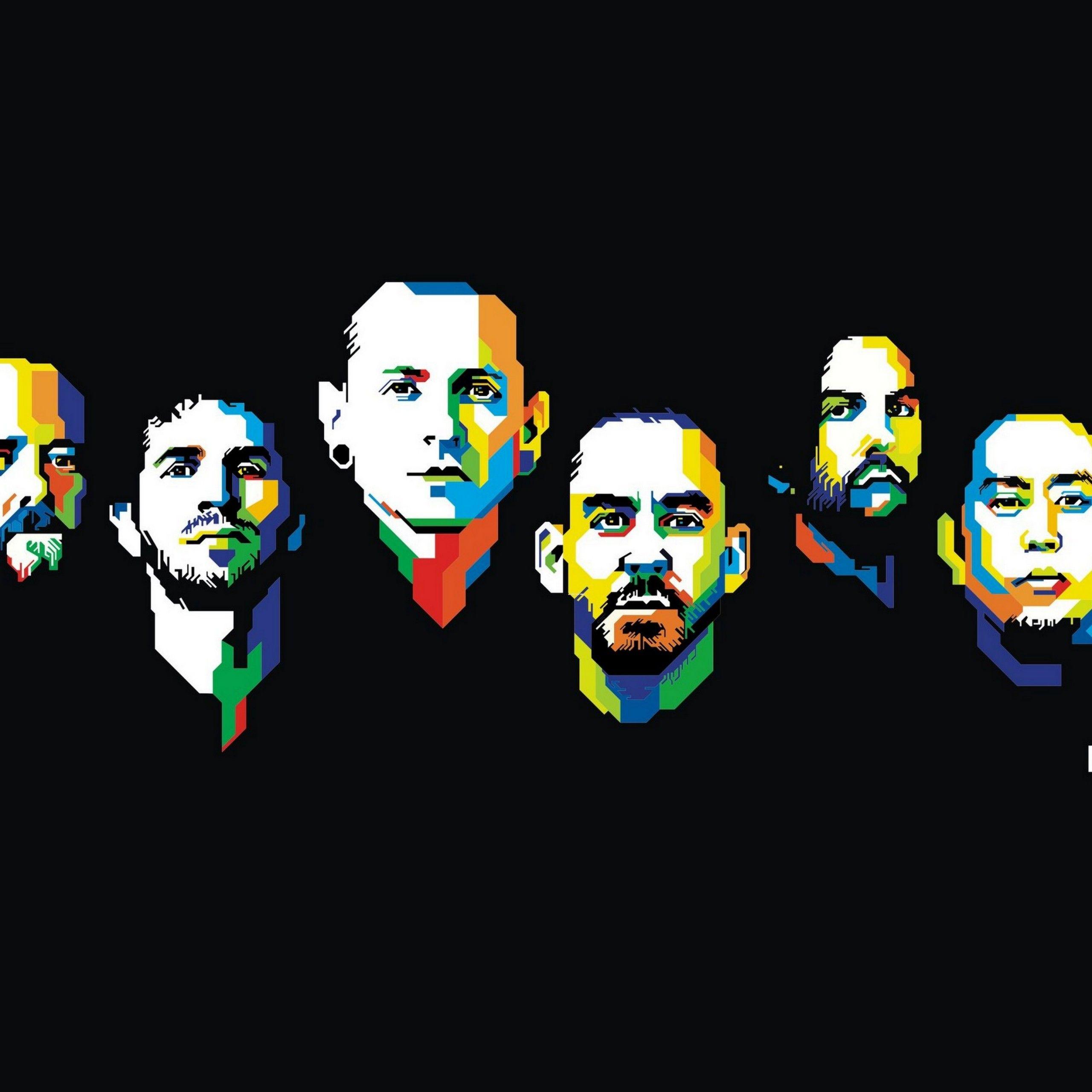 2560x2560 Wallpaper Linkin Park, American rock band, Minimal, HD, 5K, Music,. Wallpaper for iPhone, Android, Mobile and Desktop