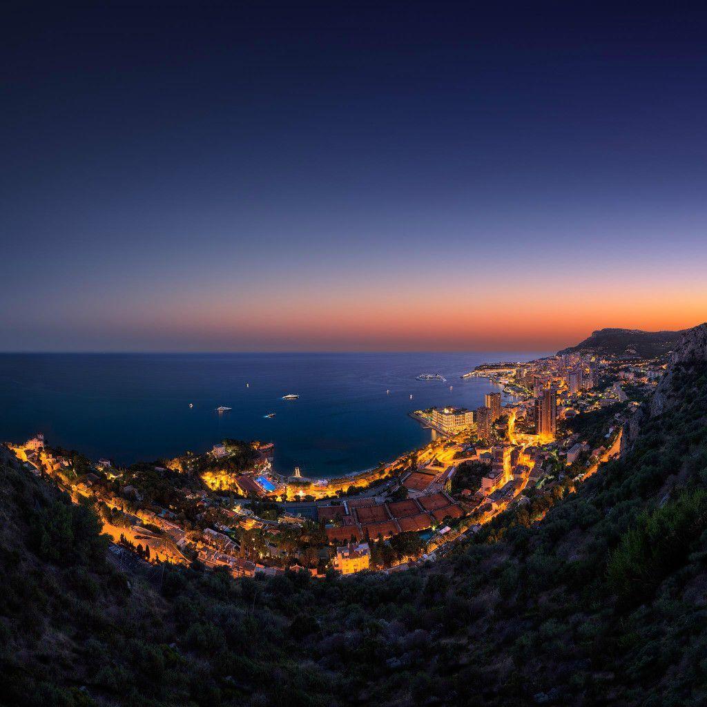 1024x1024 Summer Sunset Over Monaco IPad Wallpaper Download. IPhone Wallpaper, IPad Wallpaper One Stop Download. IPad Air Wallpaper, Summer Sunset, IPad Wallpaper