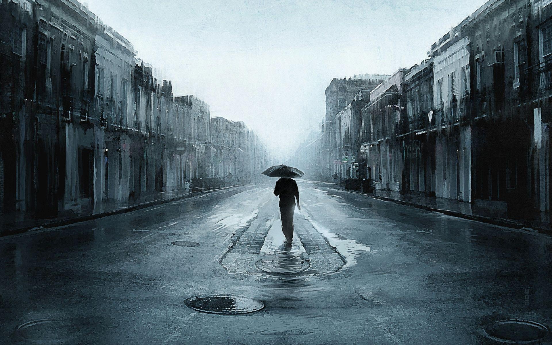 1920x1200 Raining Wallpaper