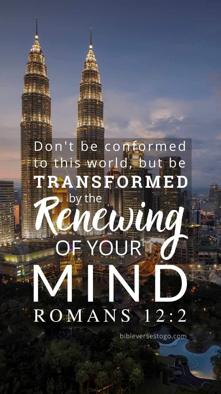 720x1280 Romans 12:2 Bible Verse Wallpaper