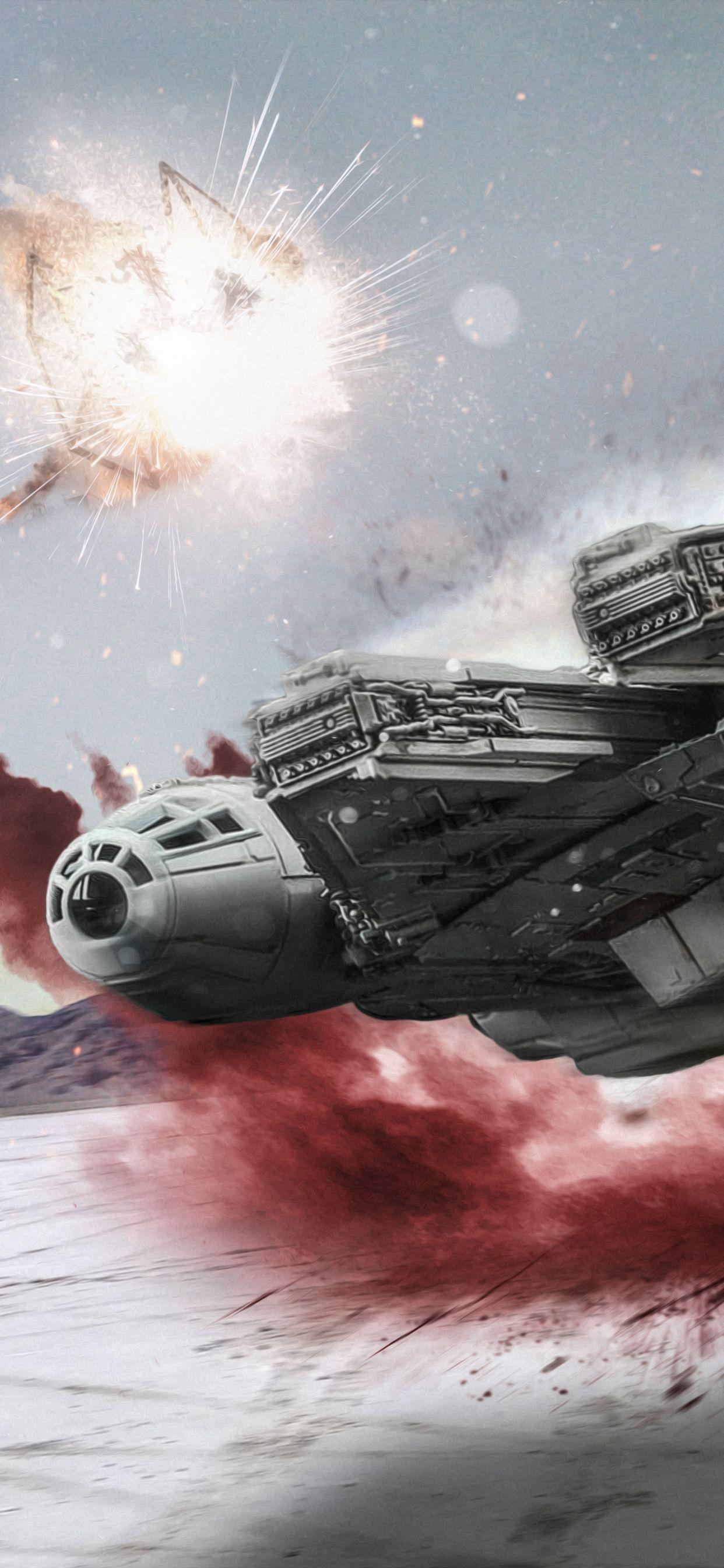 1242x2688 Star Wars The Last Jedi Millennium Falcon iPhone XS MAX HD 4k Wallpaper, Image, Background, Photo and Picture
