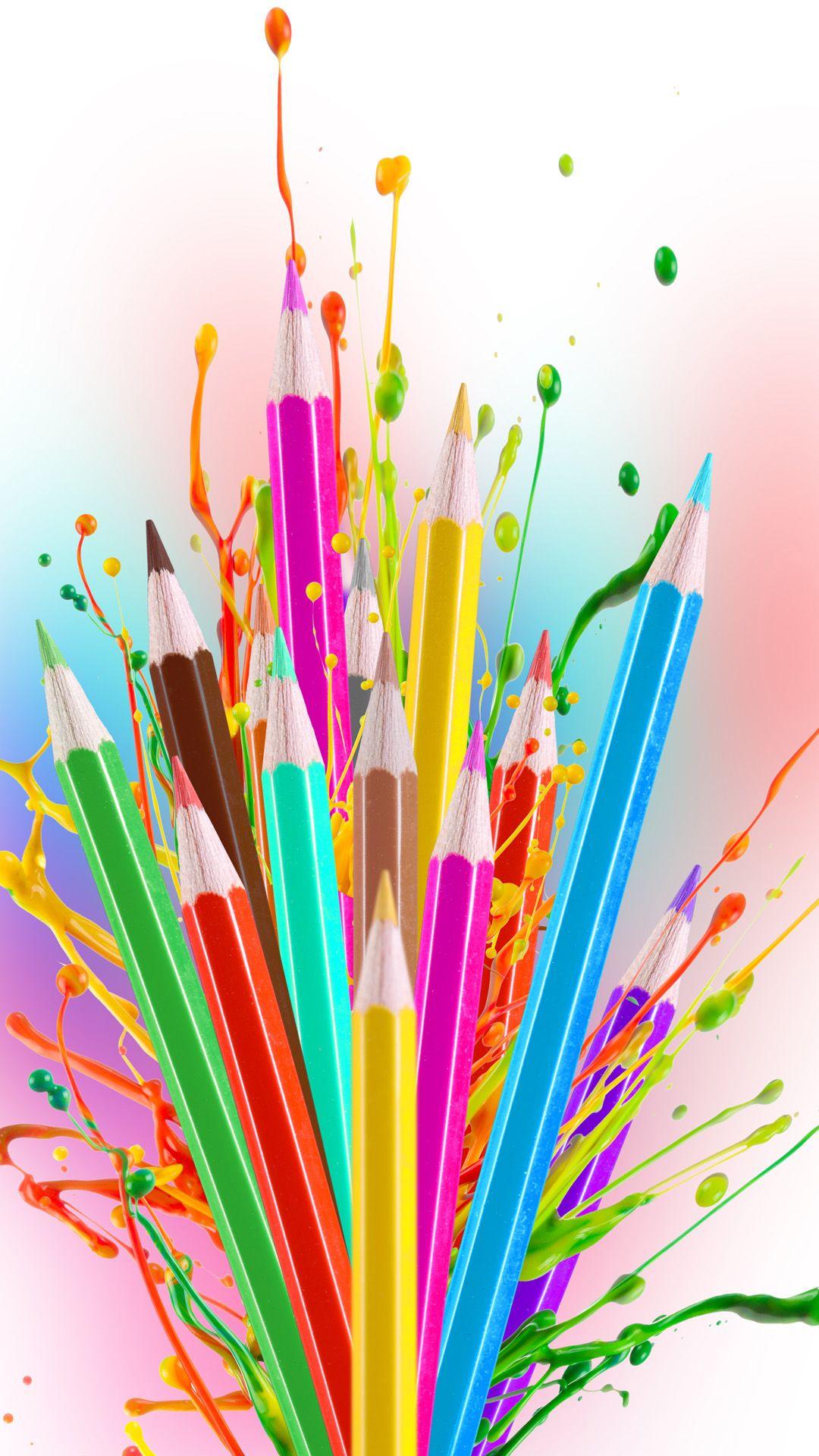 1080x1920 Crayons Wallpaper