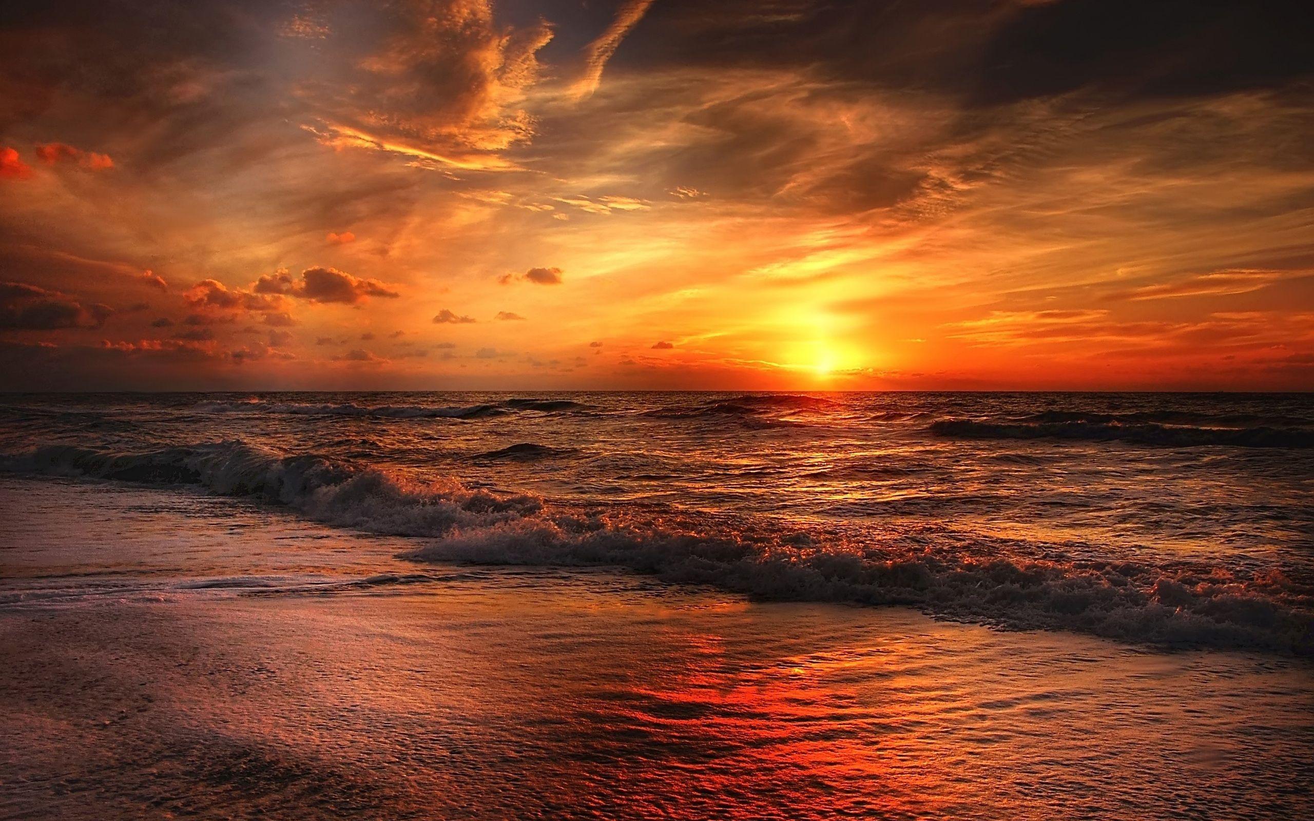 2560x1600 Beach North Sea Sunset 2560x1600 Resolution HD 4k Wallpaper, Image, Background, Photo and Picture
