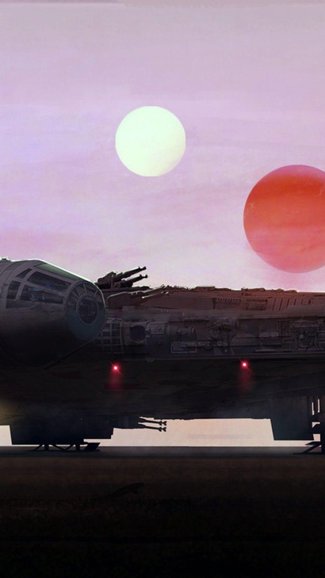 1080x1920 Download 1080x1920 Millennium Falcon, Star Wars, Planet, Sci Fi Wallpaper For IPhone IPhone 7 Plus, IPhone 6+, Sony Xperia Z, HTC One
