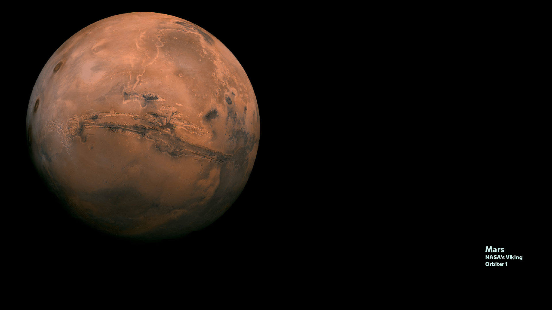 1920x1080 Mars Zoom Background with a compilation of image captured by NASA's Viking Orbiter 1