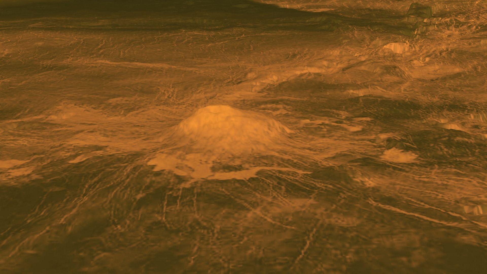 1920x1080 Recently active lava flows from volcano Idunn Mons on Venus
