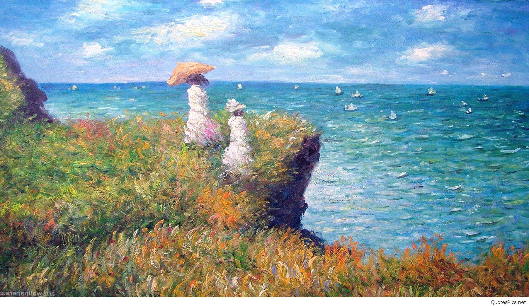 1805x1045 Claude Monet Hình nền Tranh nghệ thuật Hình nền Tuyệt vời đầy màu sắc