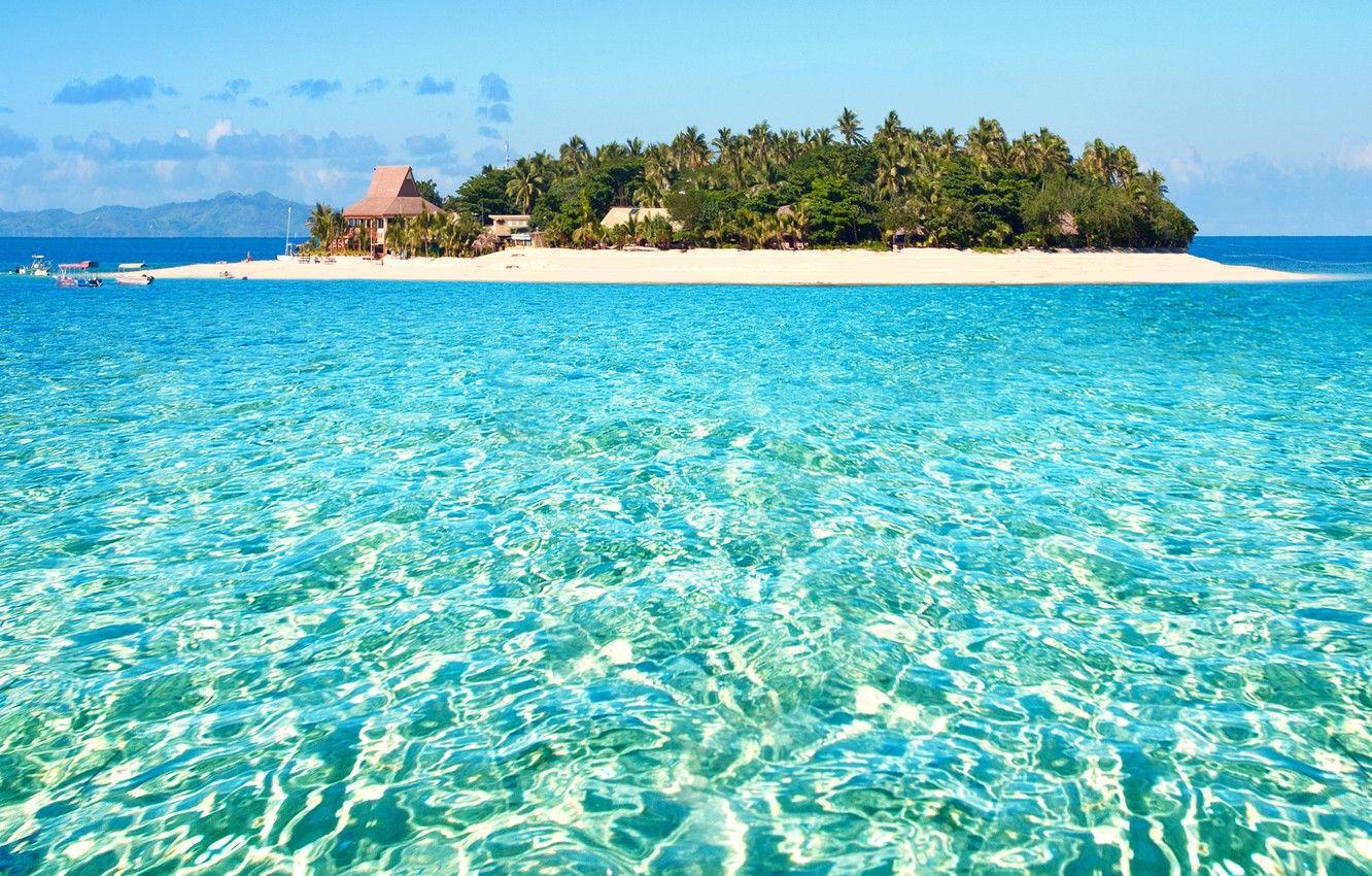 1332x850 Wallpaper palm trees, the ocean, island, exotic, island, Fiji image for desktop, section пейзажи