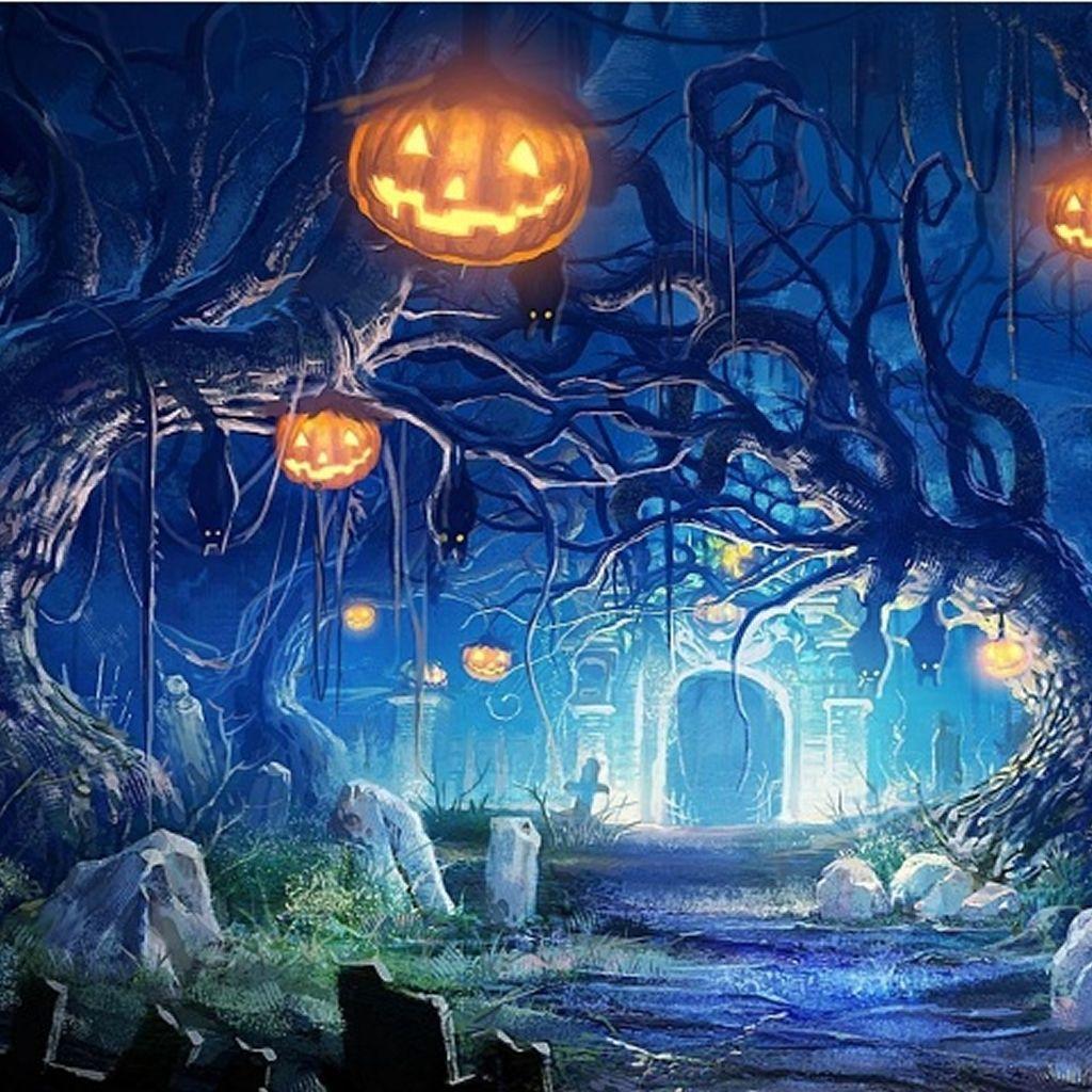 halloween scenery images