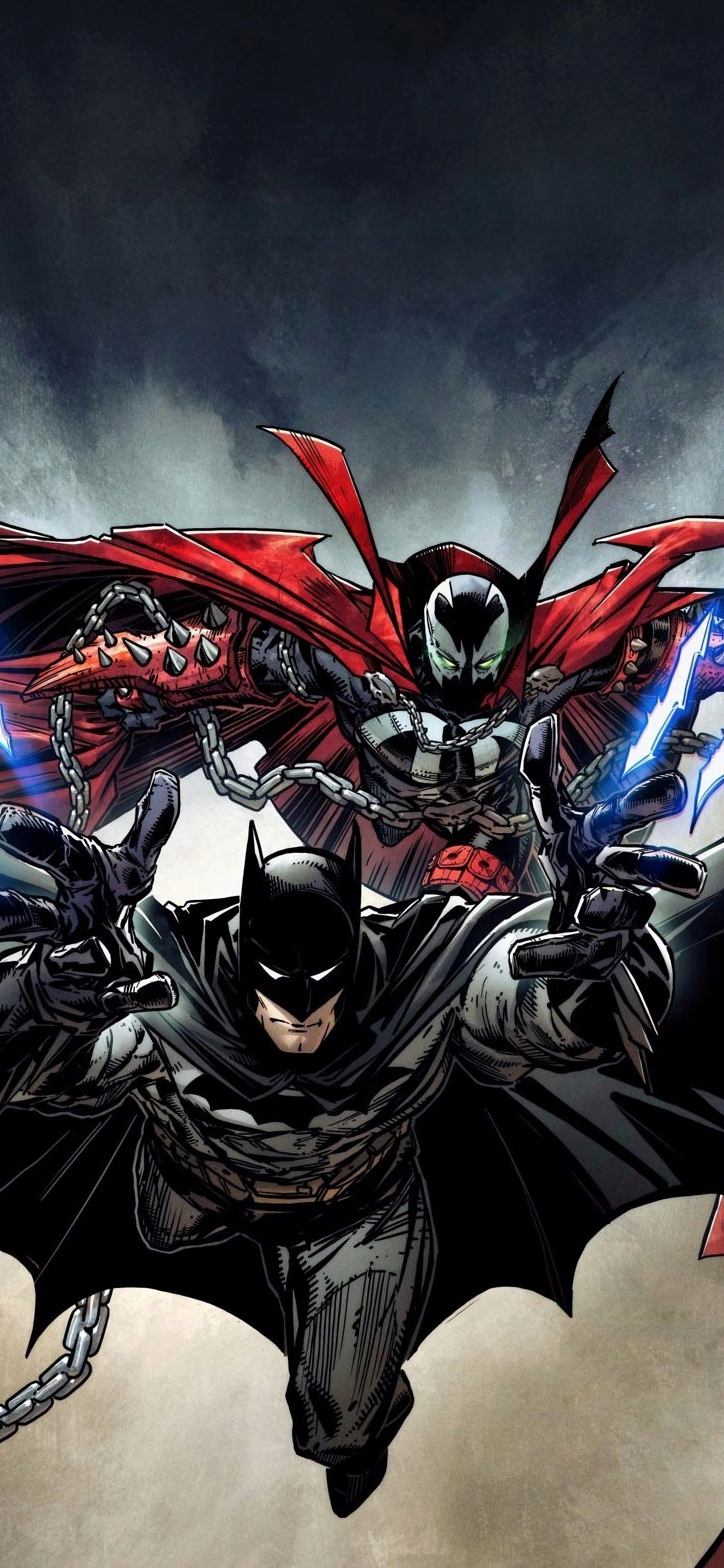 1474x3192 Batman and Spawn wallpaper (by Todd McFarlane) [1474x3192]