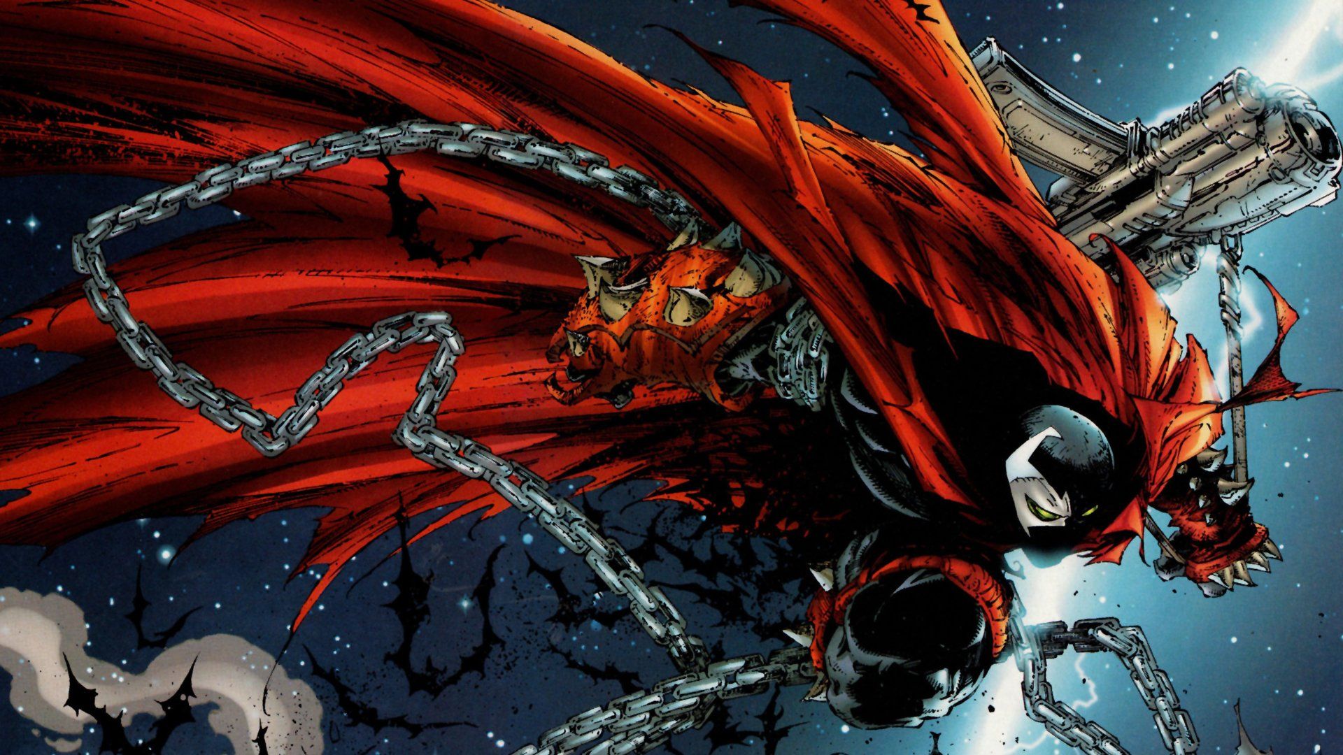 1920x1080 HD Spawn Comic Wallpaper: Dark Hero in Actionx1080