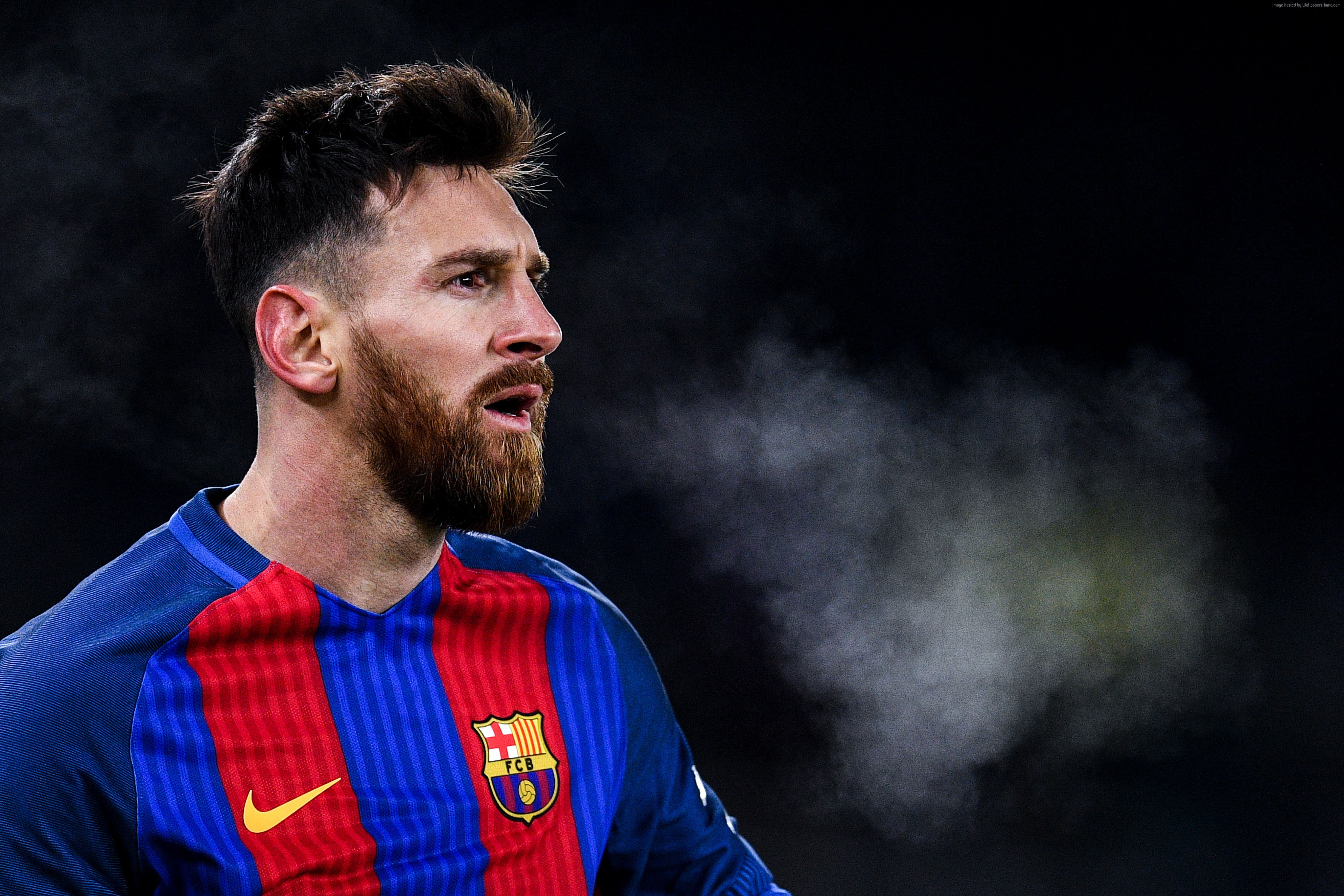 4500x3000 Lionel Messi of FC Barcelona player HD wallpaper