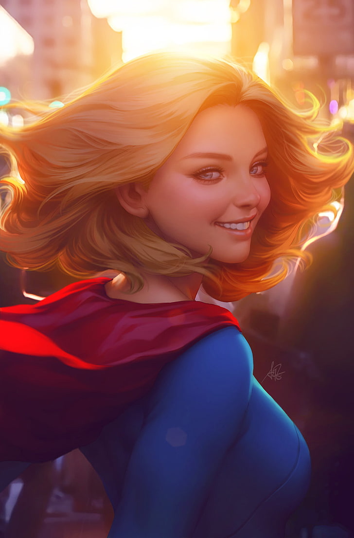 728x1106 HD wallpaper: artgerm, beauty, blonde, blue, devianart, eyes, fantasy, smile