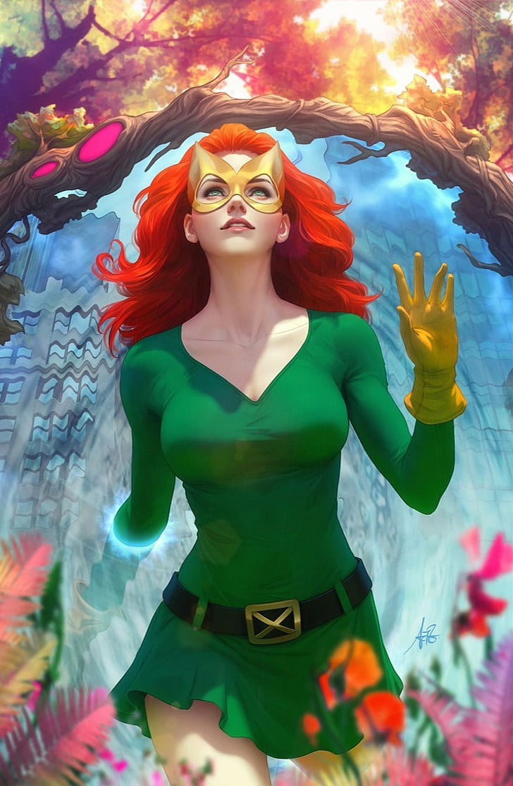 728x1116 HD Wallpaper: Artgerm, Jean Grey, Phoenix (Marvel Comics), X Men