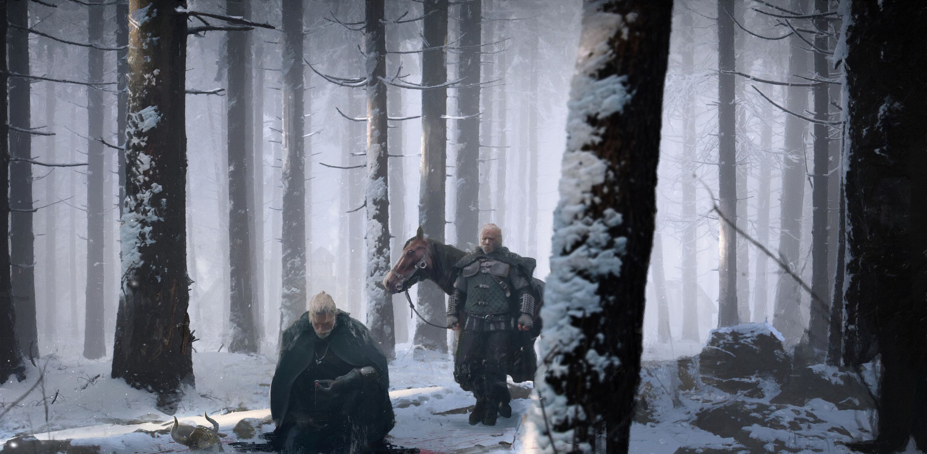 3000x1468 Wallpaper CD Projekt RED, The Witcher 3 Wild Hunt, witcher Geralt, Geralt of Rivia, The Witcher 3: Wild Hunt, rivia, vesemir for mobile and desktop, section игры, resolution 3000x1468