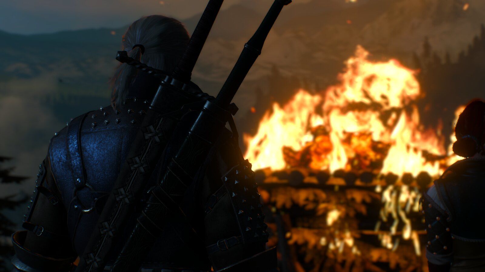 1600x900 Funeral Vesemir. The Witcher 3: Wild Hunt