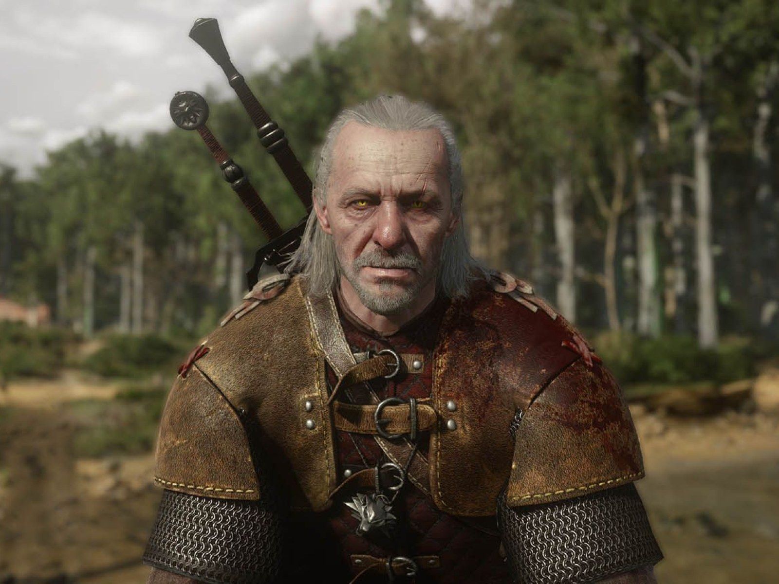 1600x1200 The Witcher 3 Mod Gives Vesemir His Early Concept Design