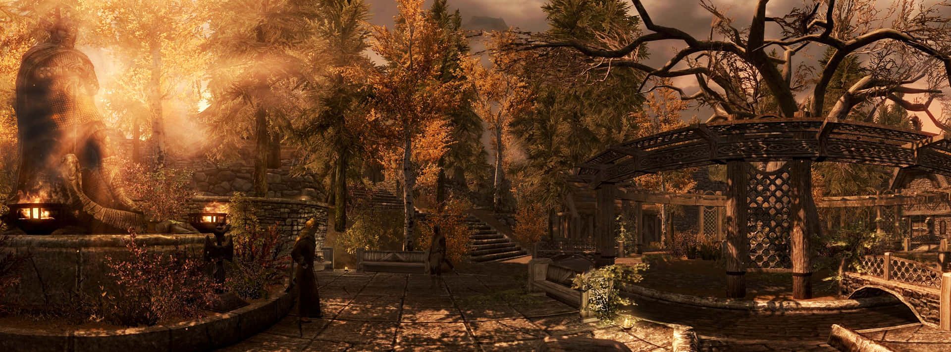 1920x711 Skyrim Whiterun Wallpaper