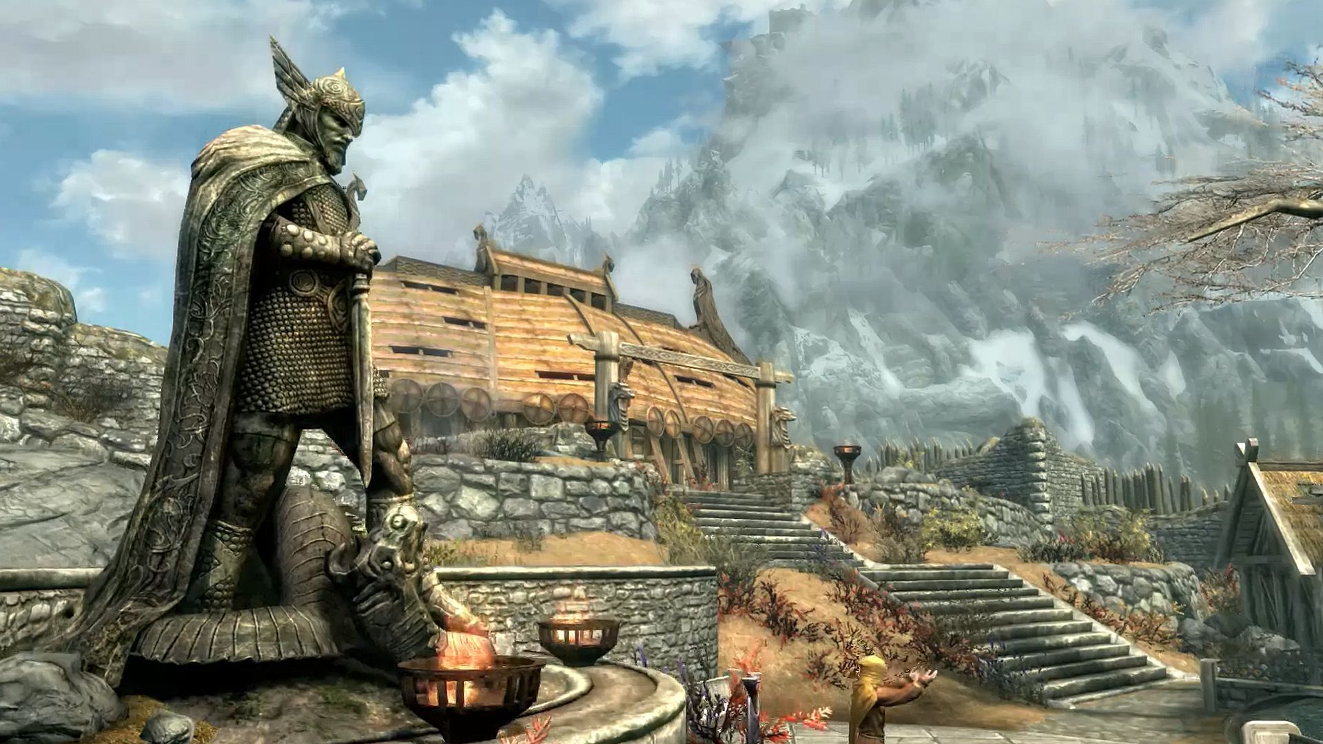 1920x1080 A Skyrim fan has recreated Whiterun in Minecraft and it's spot on