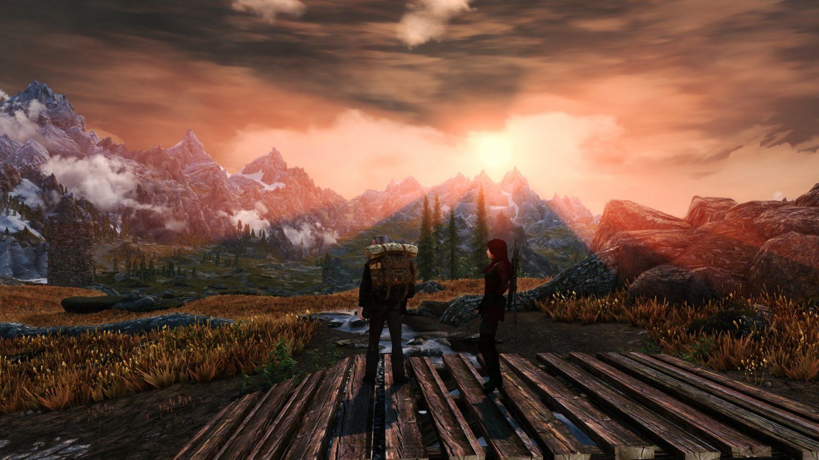 1600x900 The end of the day back at Whiterun