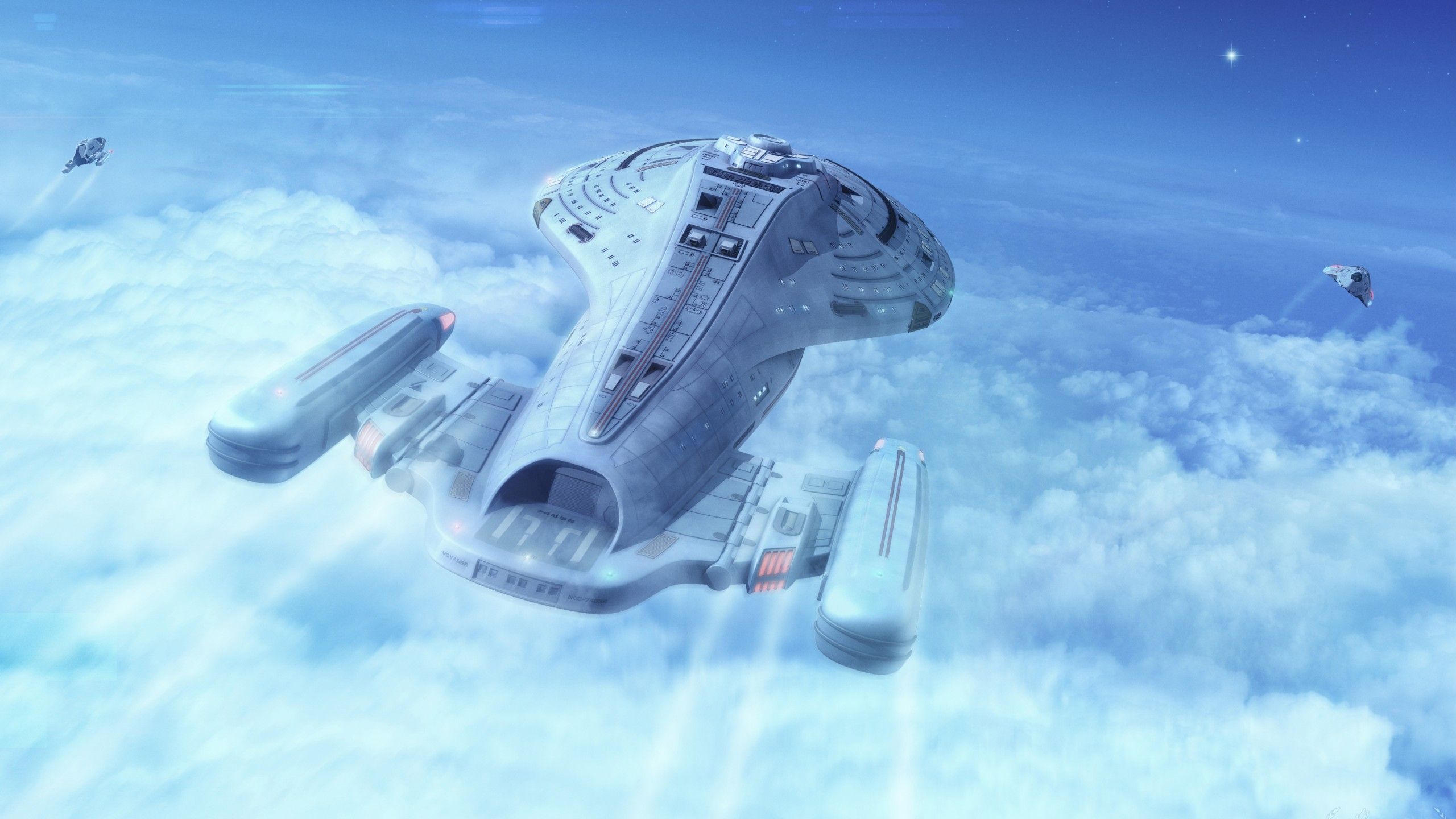 2560x1440 Star Trek Voyager Spaceship 4K Wallpaper