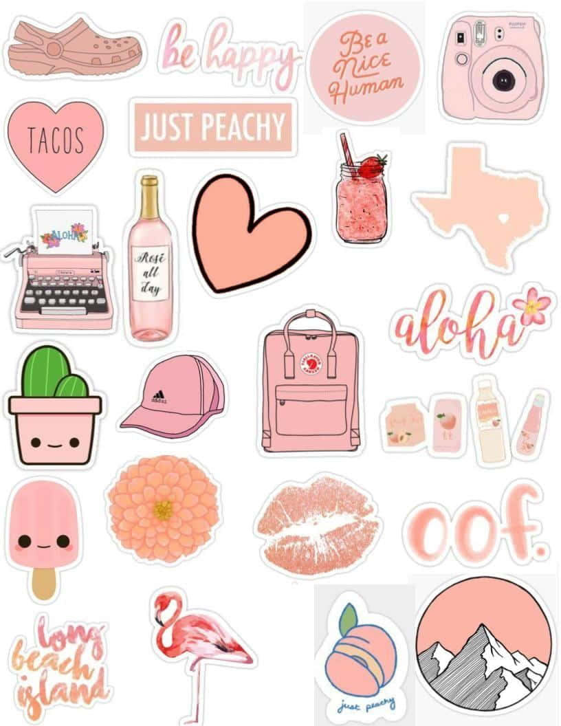 816x1056 Cute Stickers Wallpaper