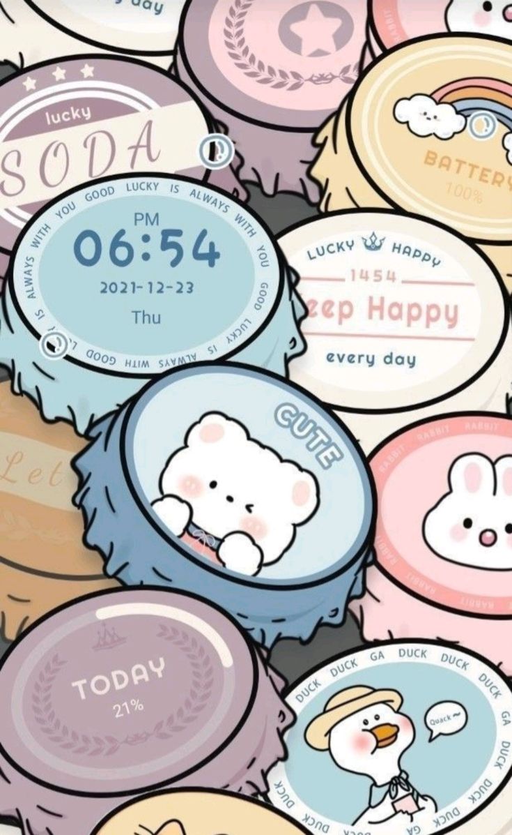 735x1197 Cute Sticker Wallpaper