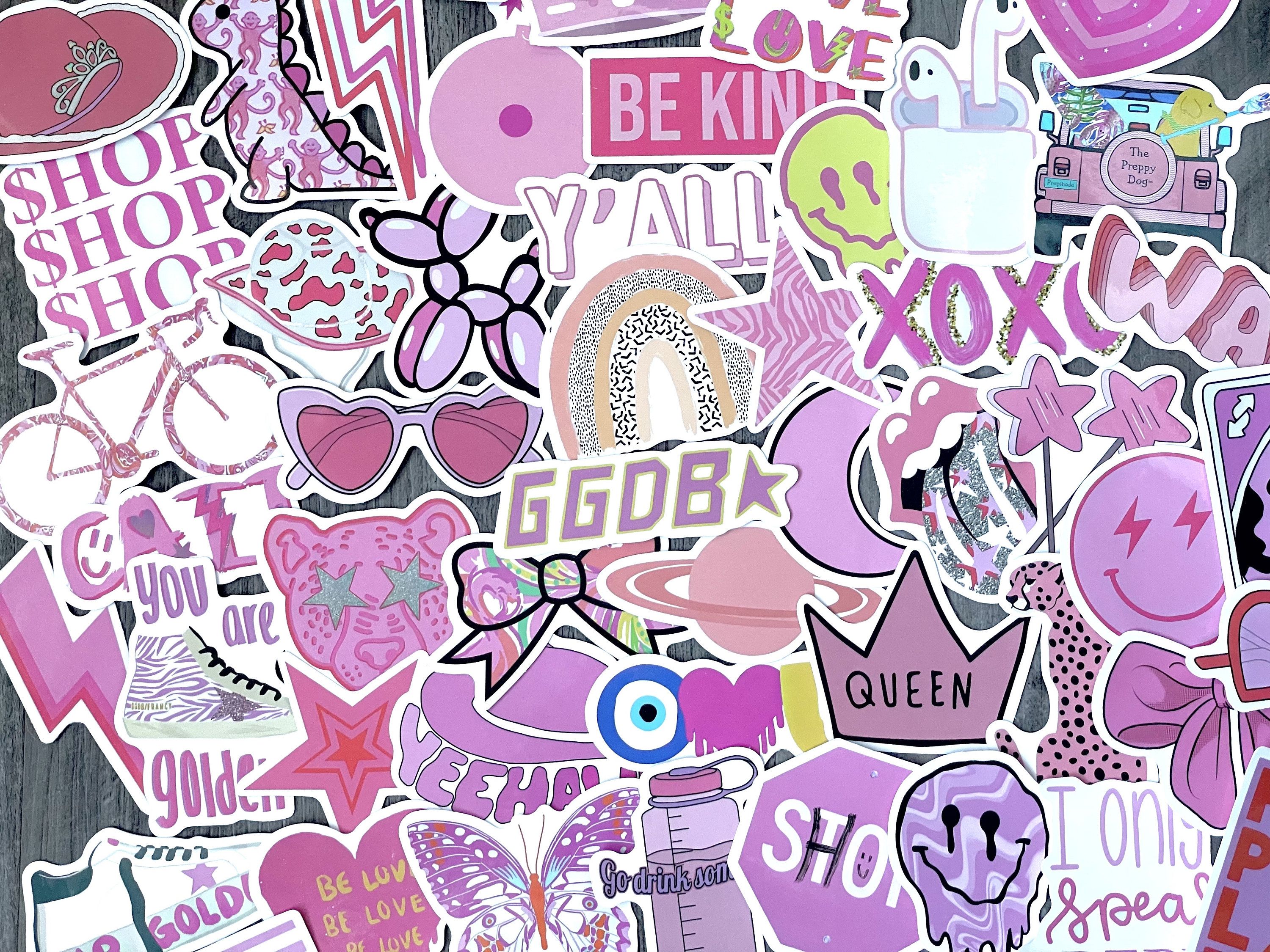 3000x2250 Pink Preppy Aesthetic Stickers, Girly Decals (10 40 Pc)