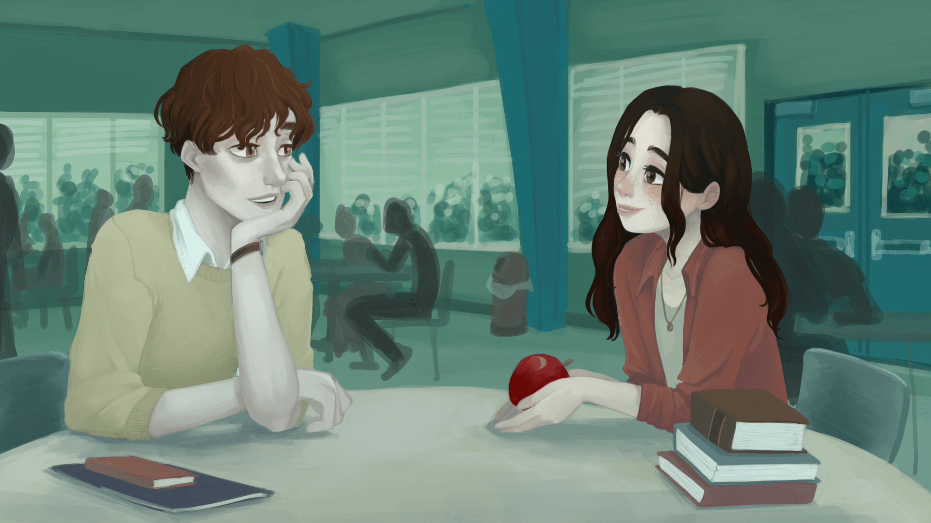 1920x1080 Bella and Edward bein cute fanart