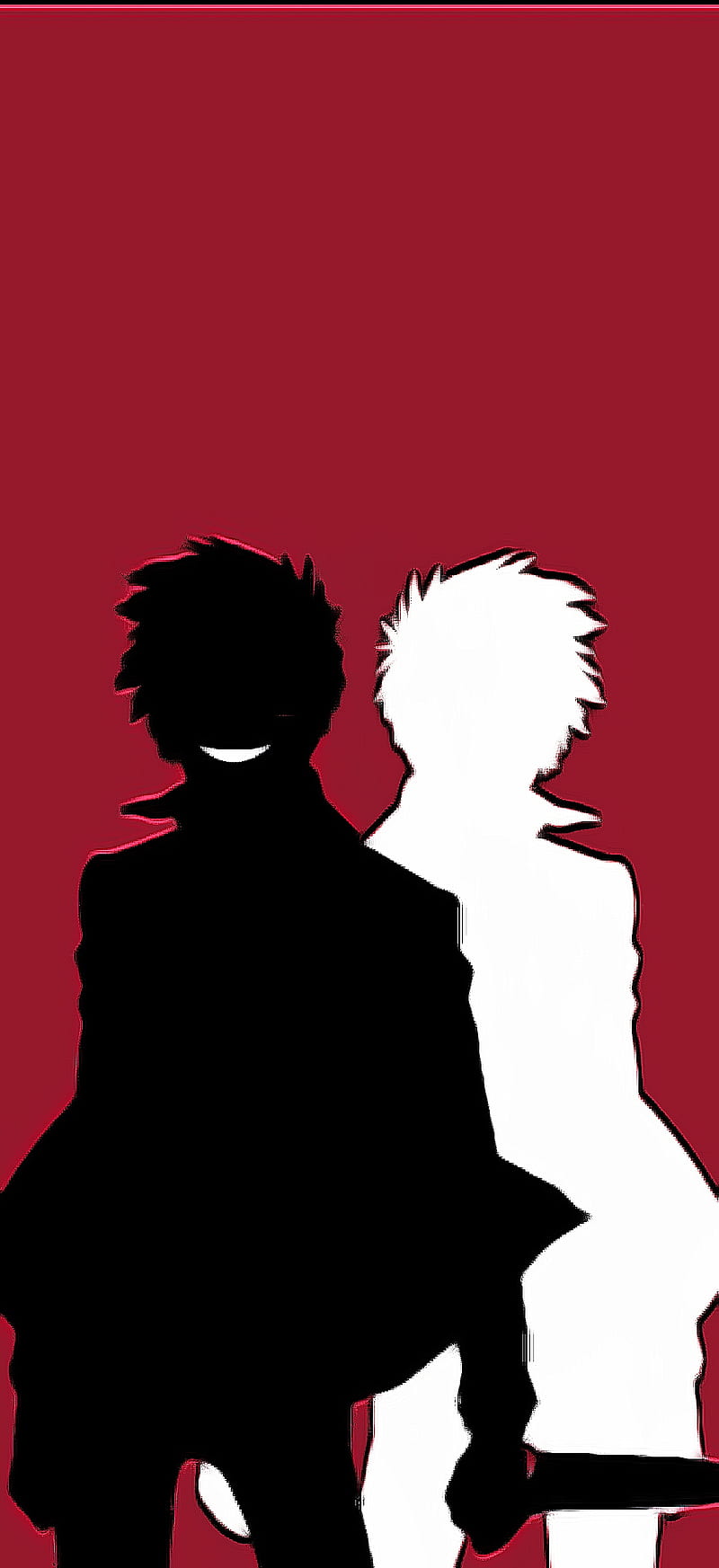 800x1745 Psychopath, anime, black, black and white, madman, psycho, red, smile, tsundere, HD phone wallpaper