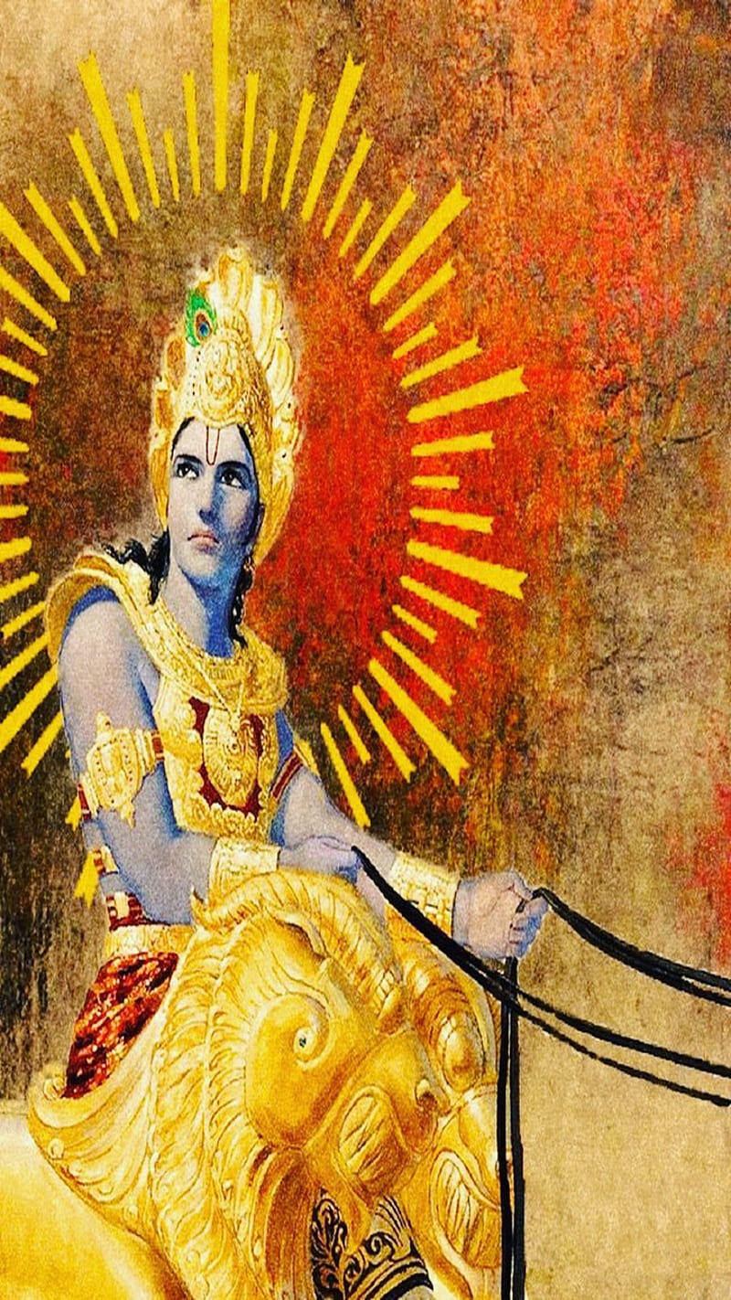 800x1422 Shri Krishna, govind, kanha, keshav, madhav, mahabharat, muralidhar, shree krishna, HD phone wallpaper