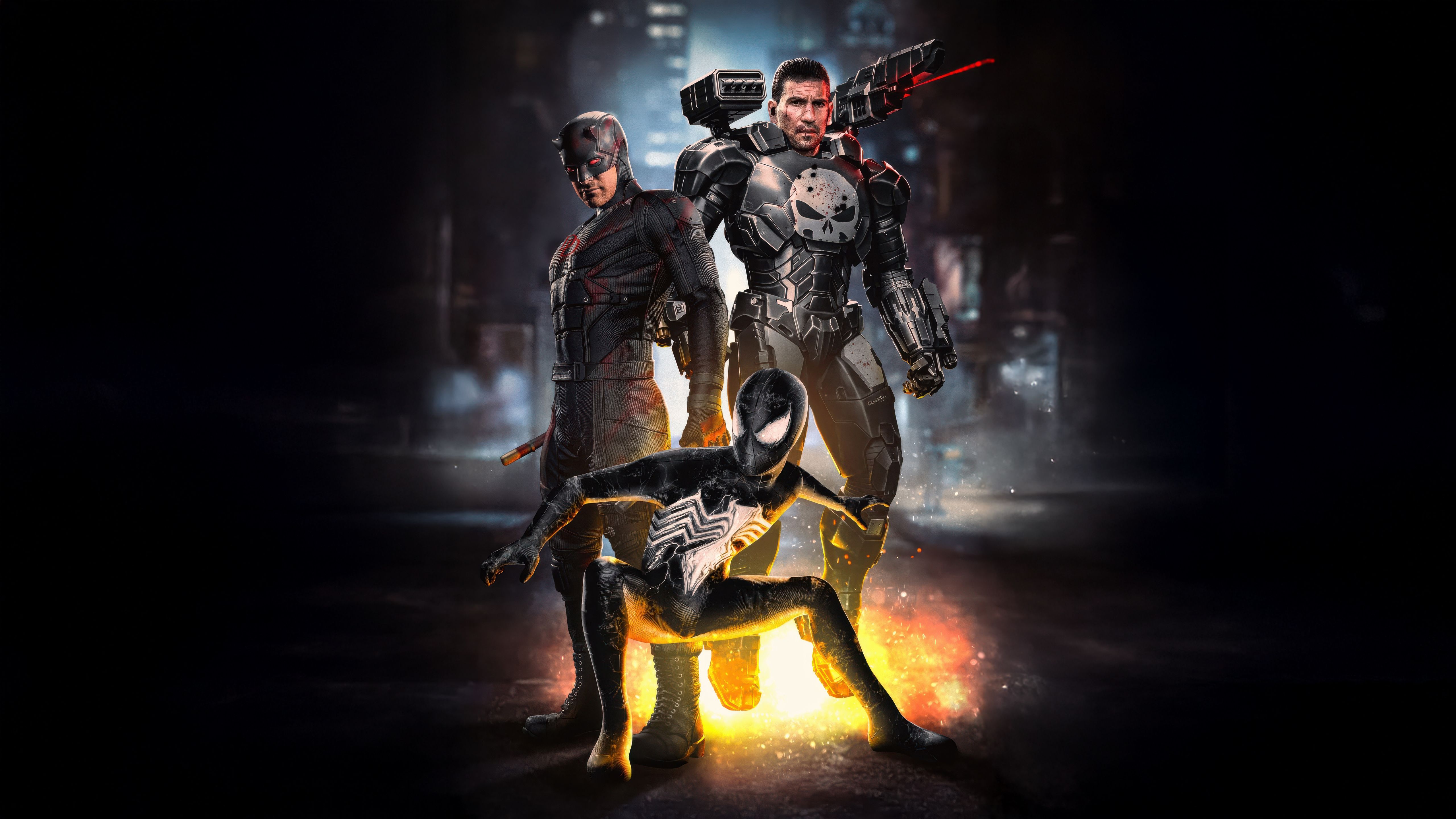5120x2880 Red Code Spider Man X Daredevil X Punisher Wallpaper, HD Superheroes Wallpaper, 4k Wallpaper, Image, Background, Photos and Picture