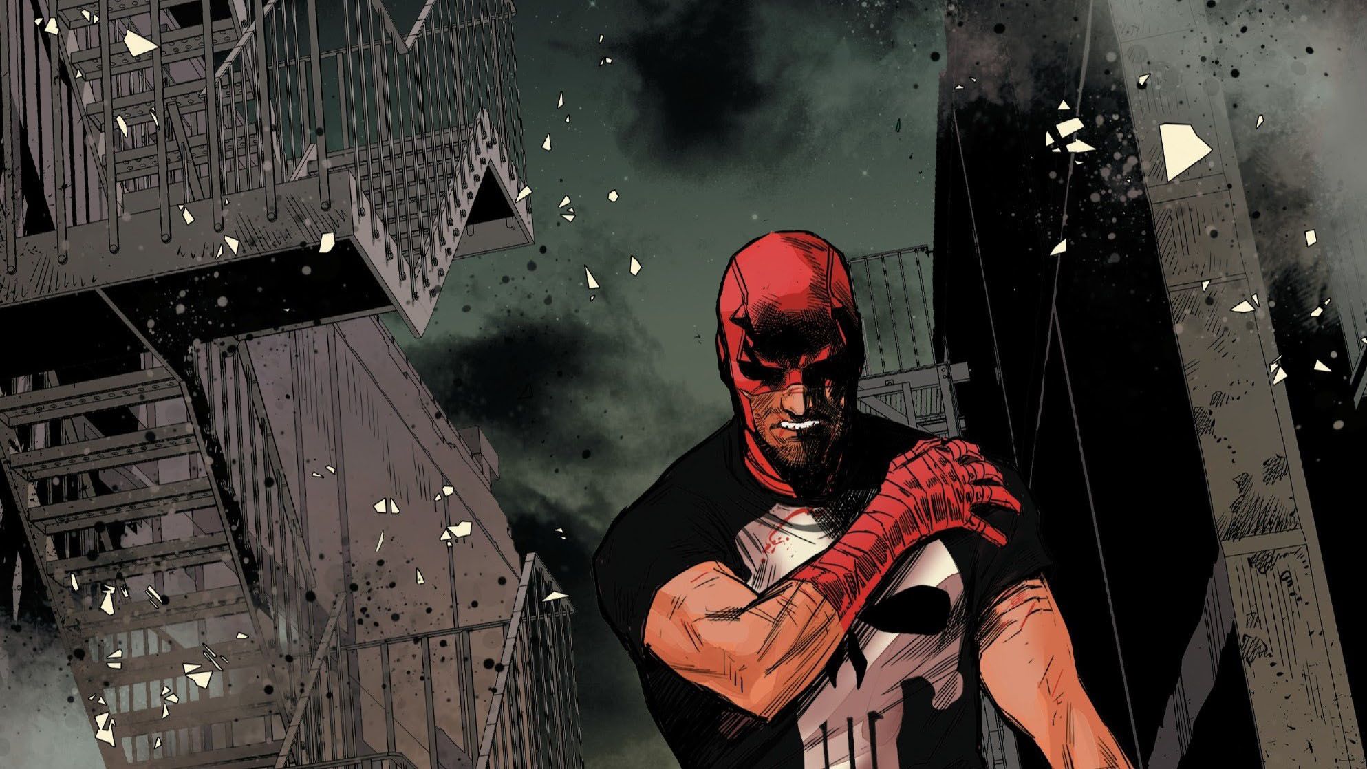 1987x1118 Download Punisher Matt Murdock Comic Daredevil HD Wallpaper