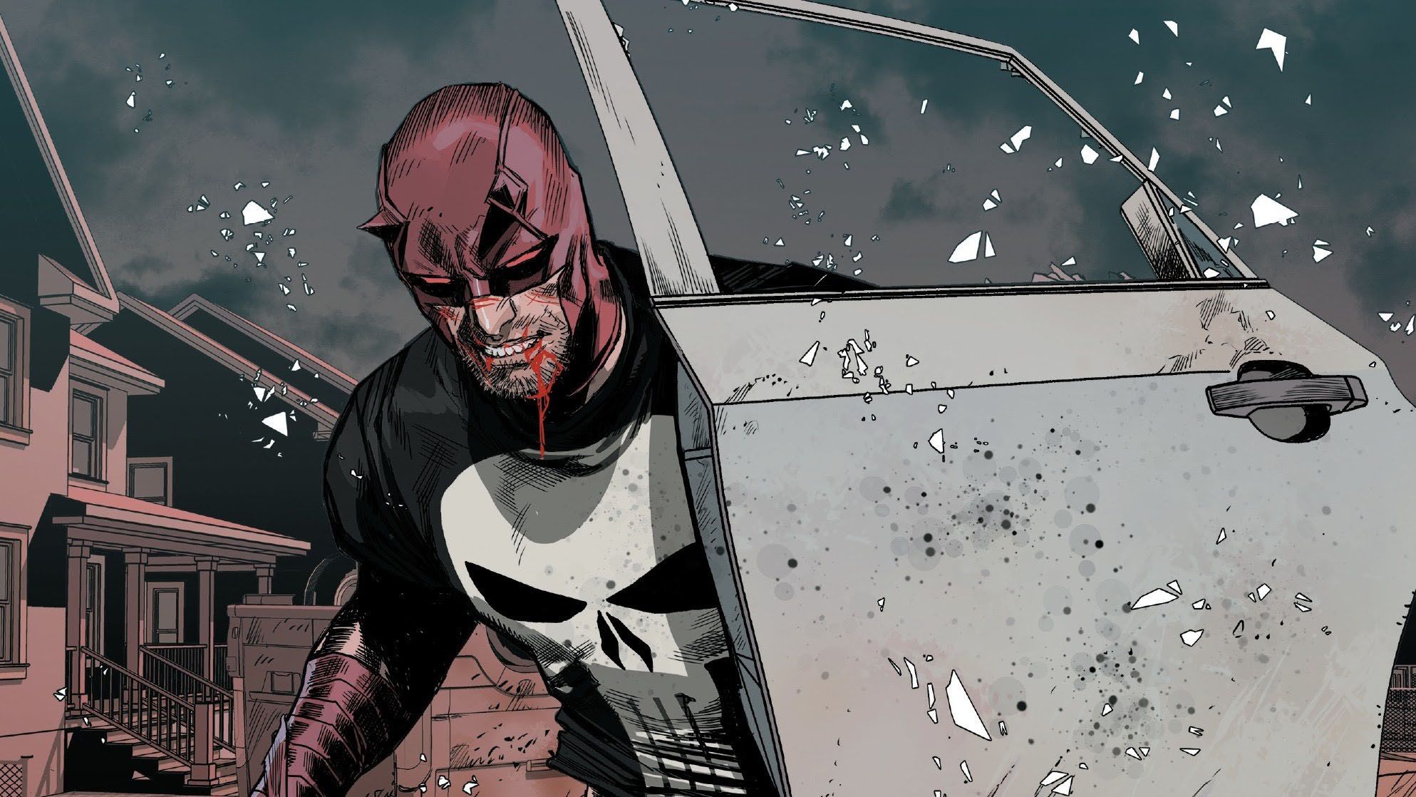 1987x1118 Download Punisher Matt Murdock Comic Daredevil HD Wallpaper