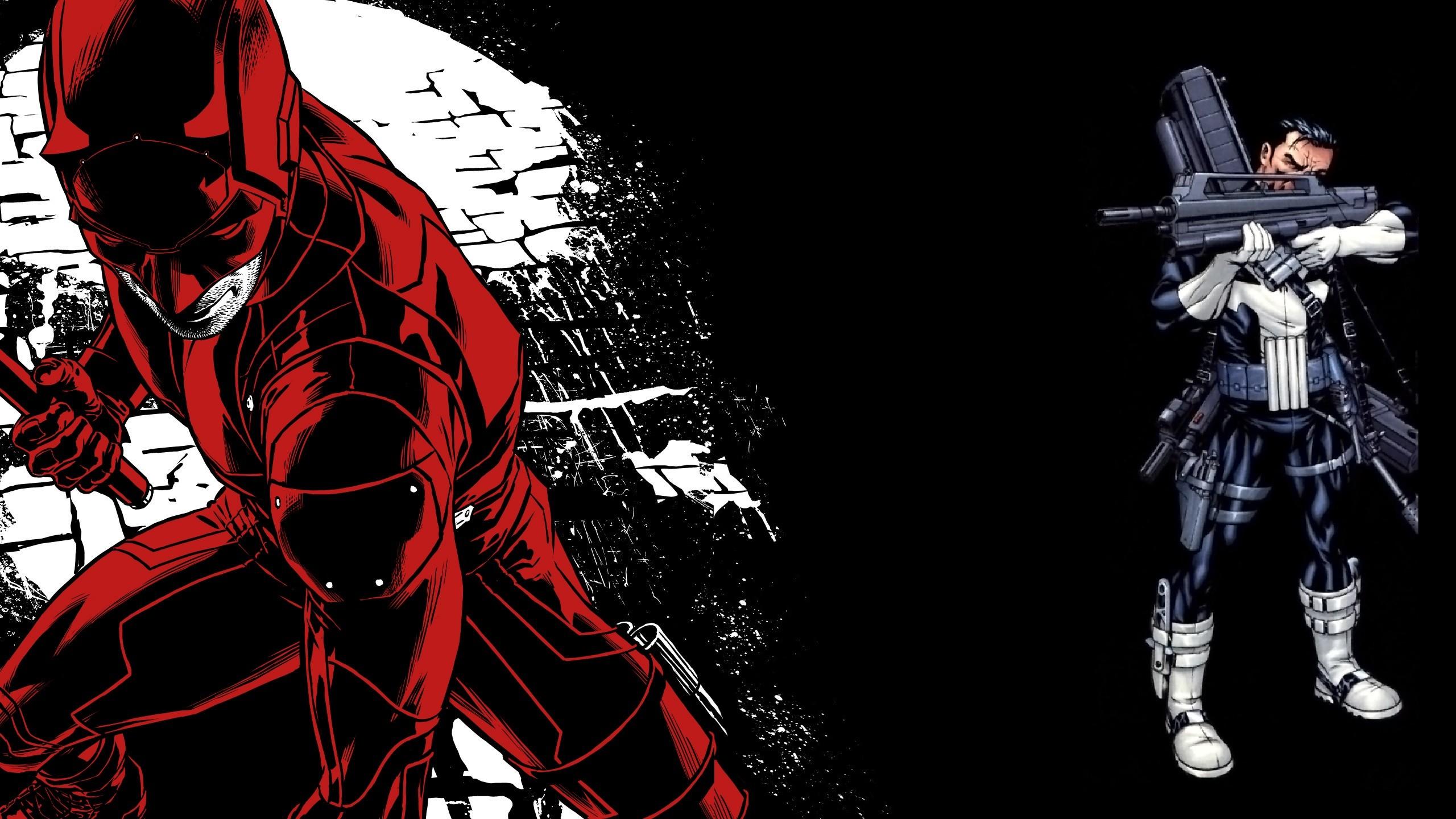 2560x1440 Punisher Villains Wallpaper