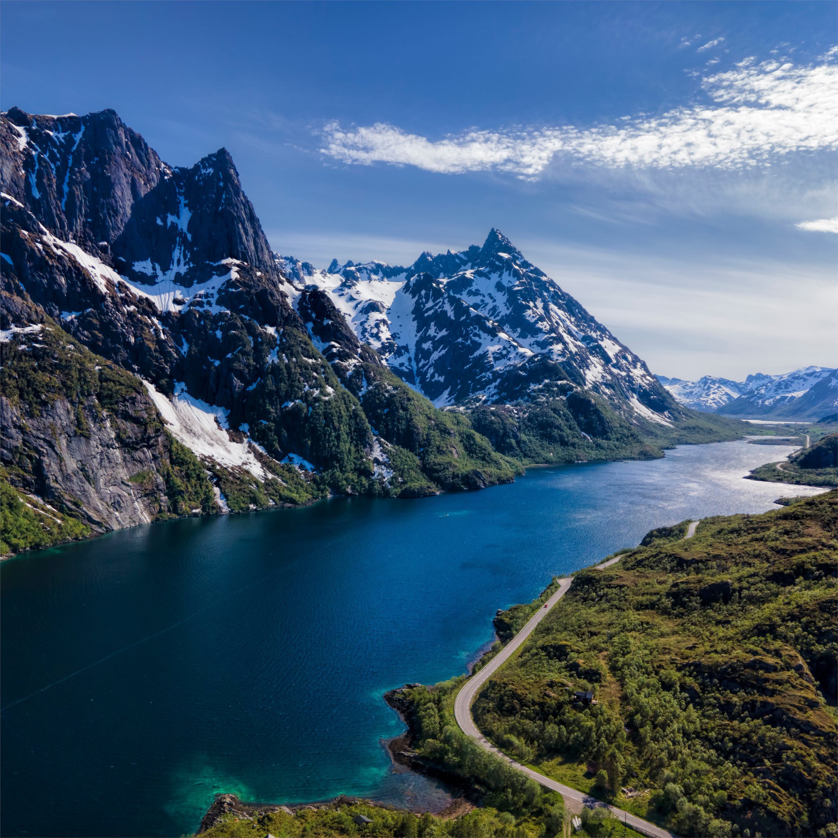 2732x2732 norway lofoten mountains 4k iPad Pro Wallpaper Free Download