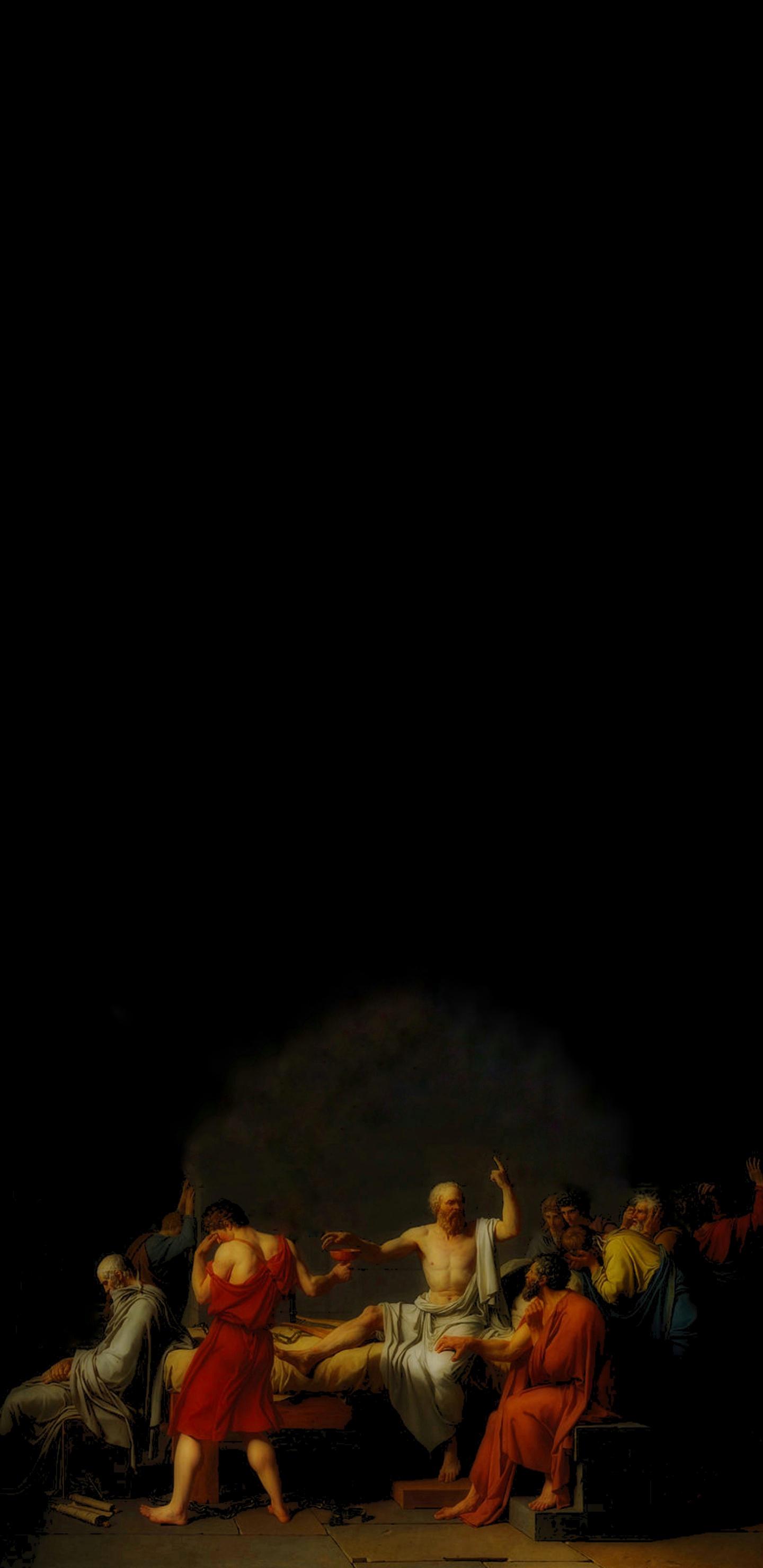 1440x2960 The Death Of Socrates Wallpaper