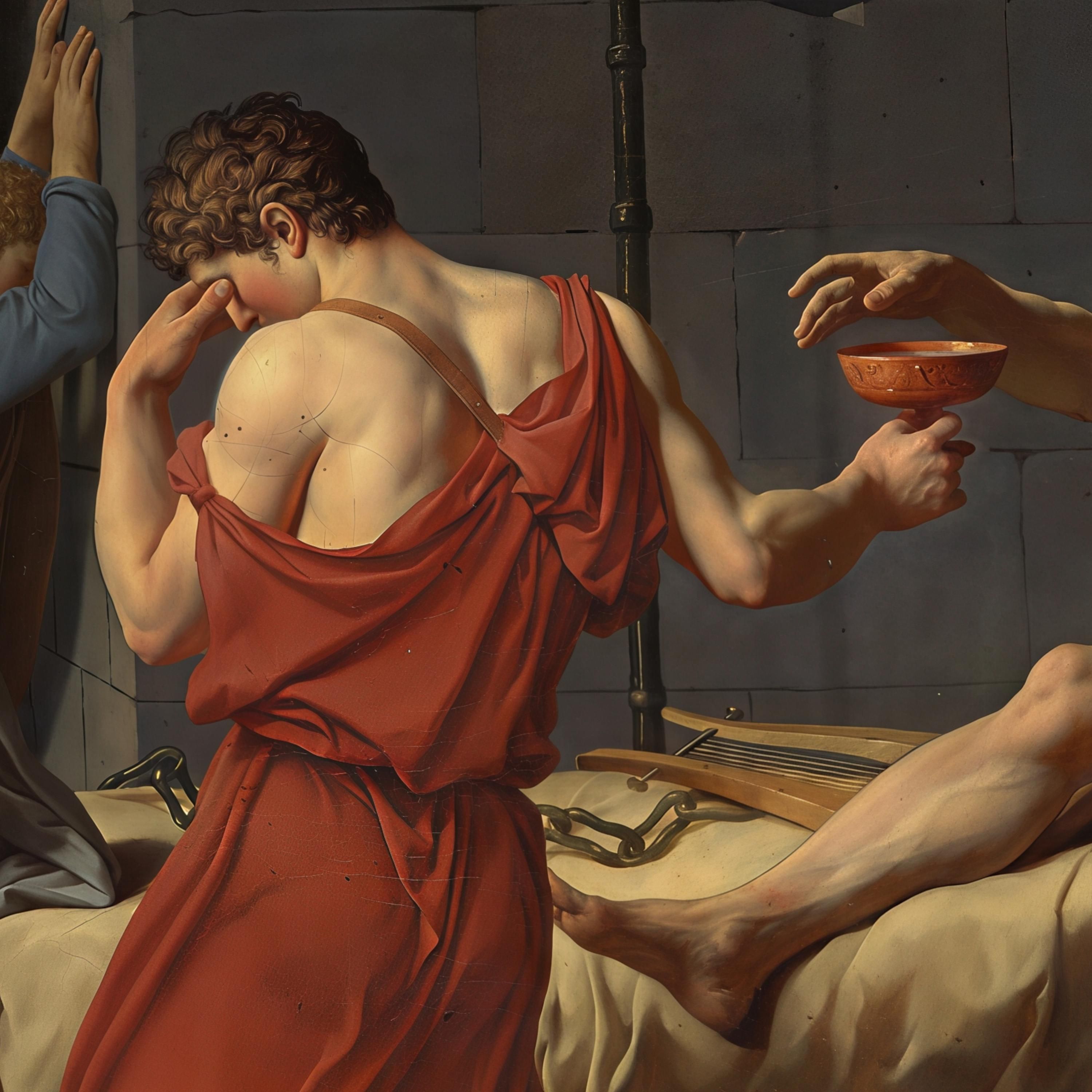 3000x3000 Death Of Socrates Digital Print // Jacques Louis David Printable High Res Painting // The Death Of Socrates Poster // Jacques Louis David