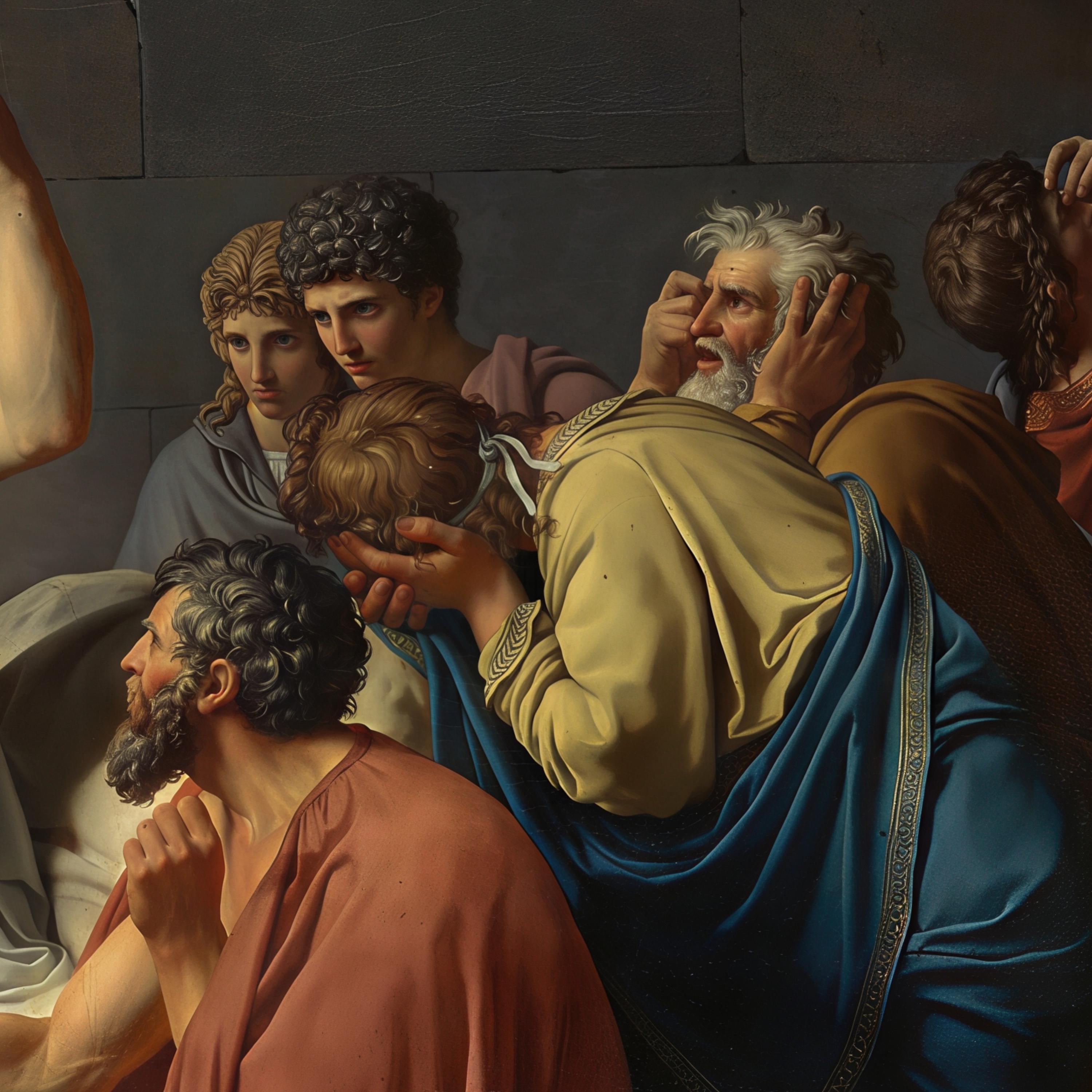 3000x3000 Death Of Socrates Digital Print // Jacques Louis David Printable High Res Painting // The Death Of Socrates Poster // Jacques Louis David