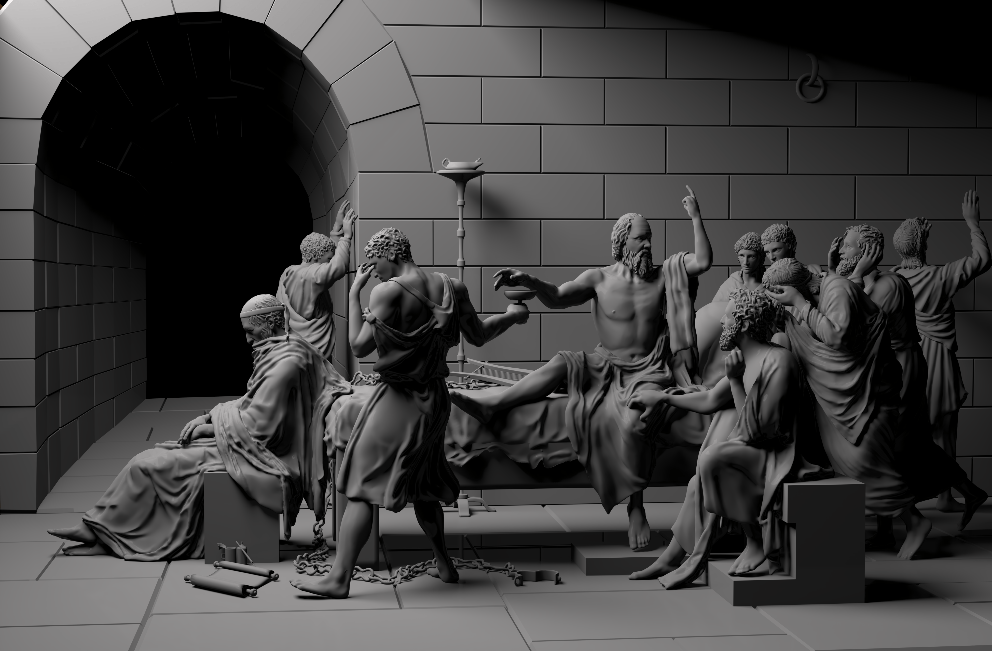 3896x2559 The Rookies death of Socrates (3D Converted)