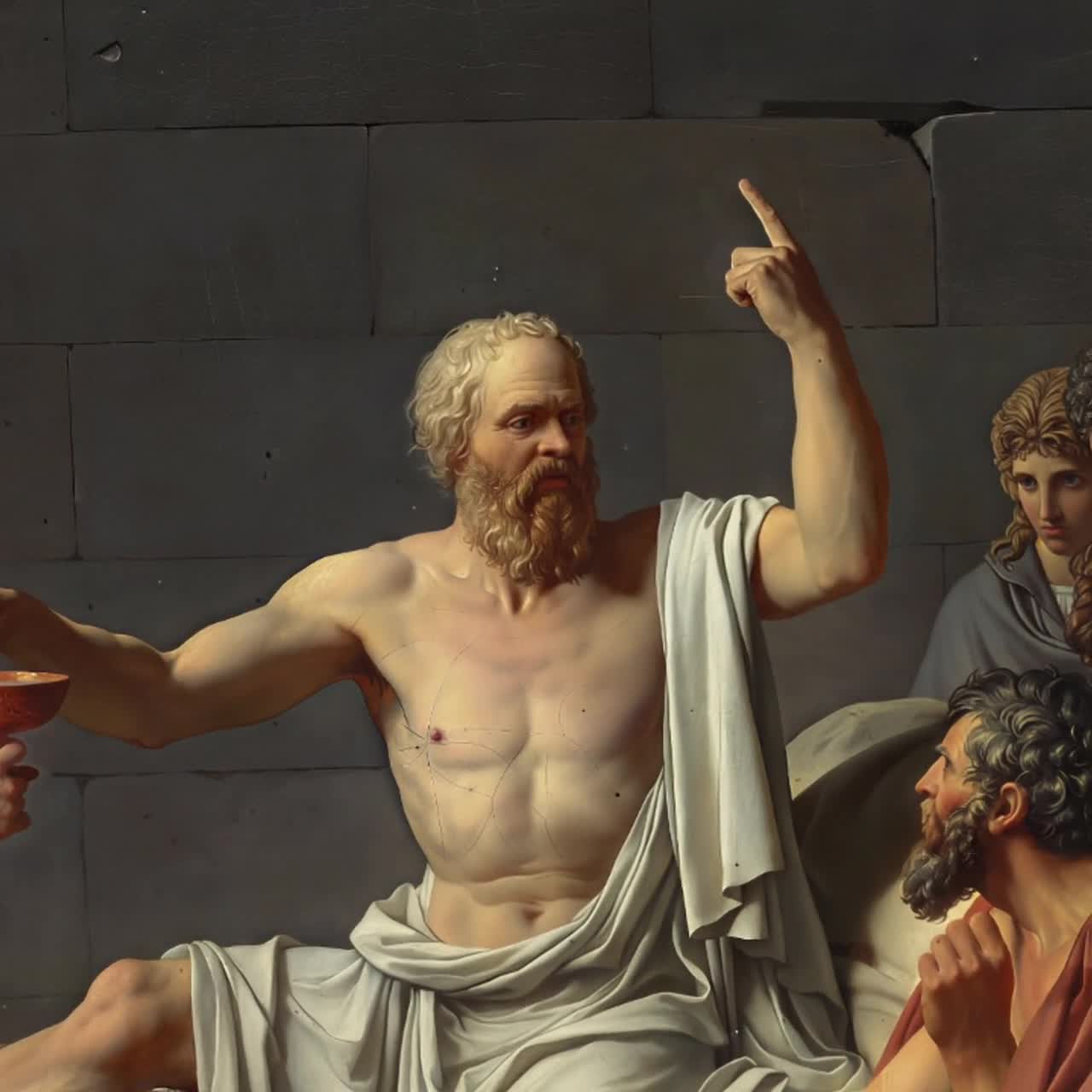 1280x1280 Death Of Socrates Digital Print // Jacques Louis David Printable High Res Painting // The Death Of Socrates Poster // Jacques Louis David
