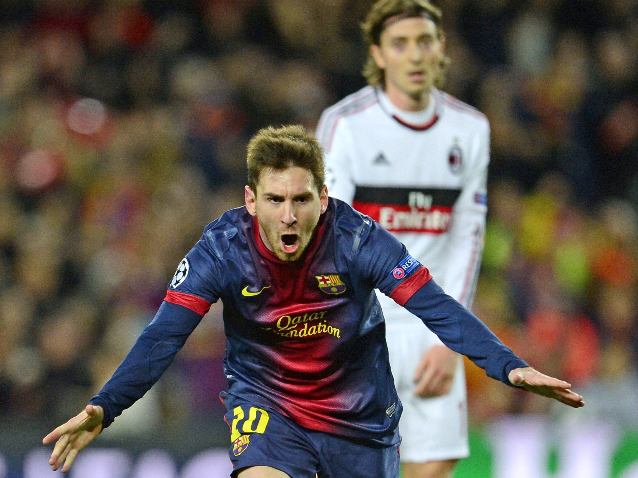2048x1536 Barcelona 4 Milan 0 match report: Lionel Messi the magician conjures up Barça's stunning Champions League escape act