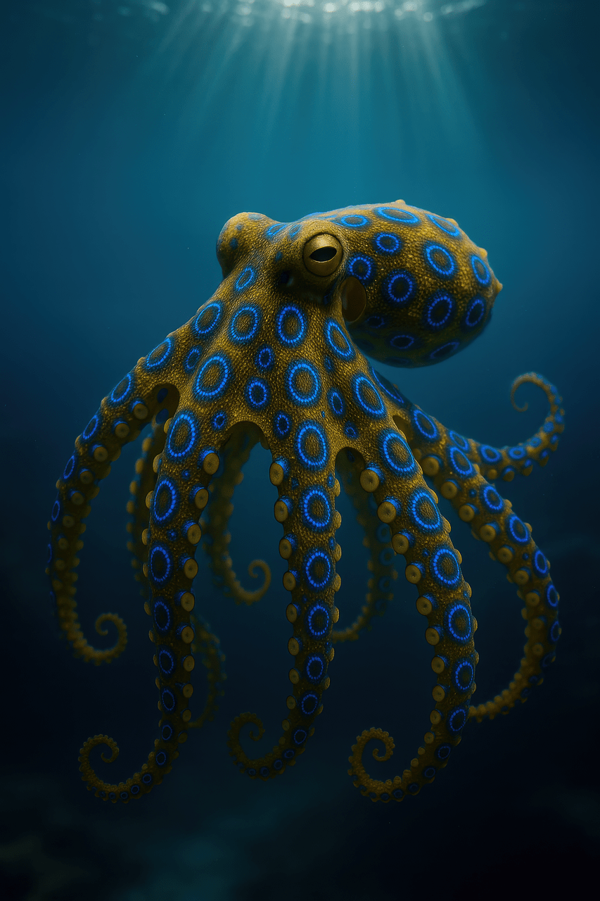 853x1280 Free Blue Ringed Octopus & Octopus Image