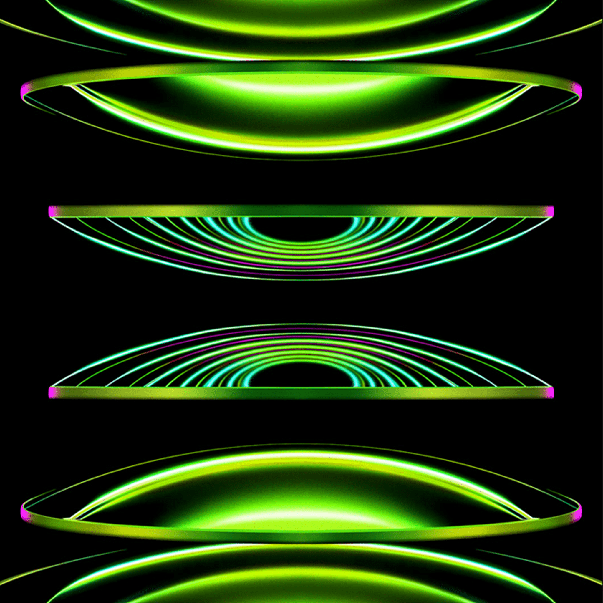 2048x2048 iPad Pro M2 Wallpaper 4K, Green abstract, AMOLED