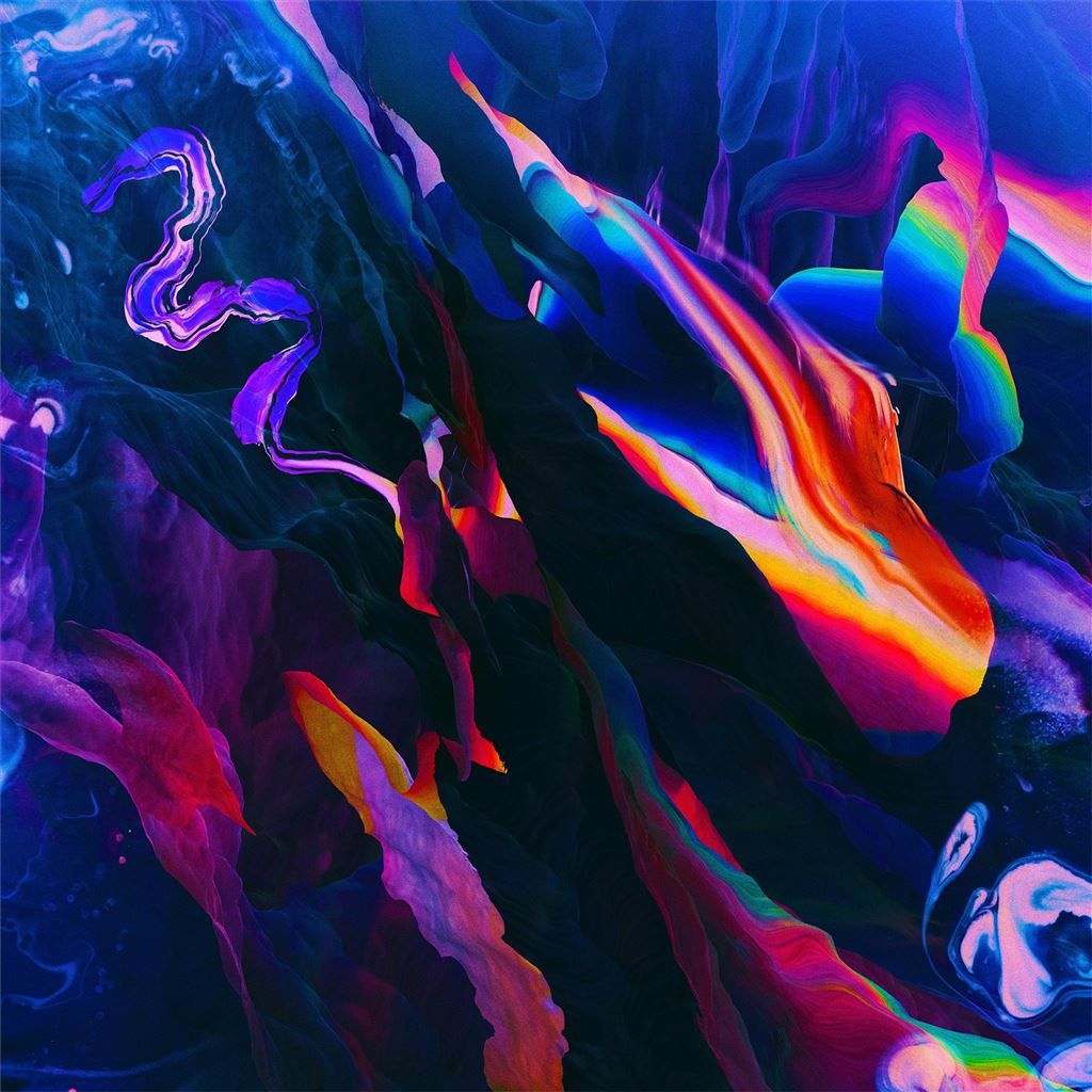 1024x1024 blue color formation abstract 4k iPad Wallpaper Free Download