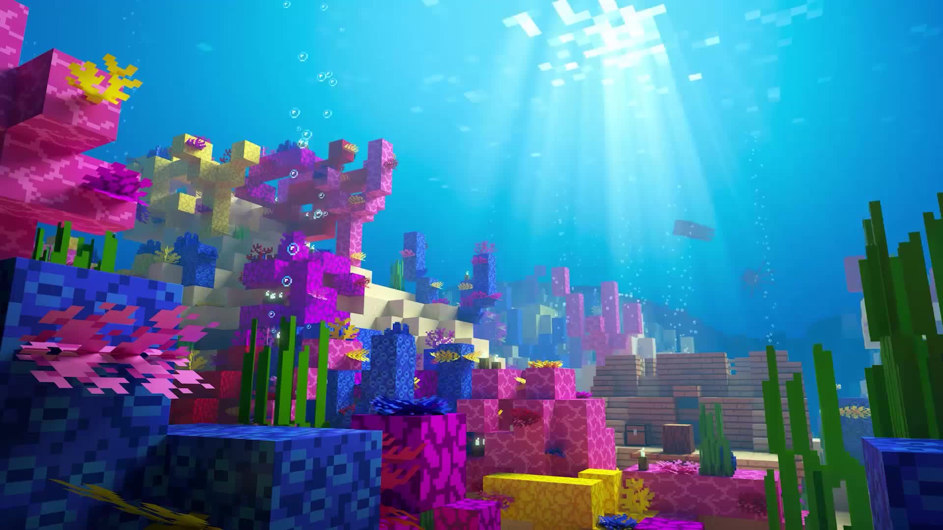 1920x1080 Minecraft Underwater Reef Live Wallpaper