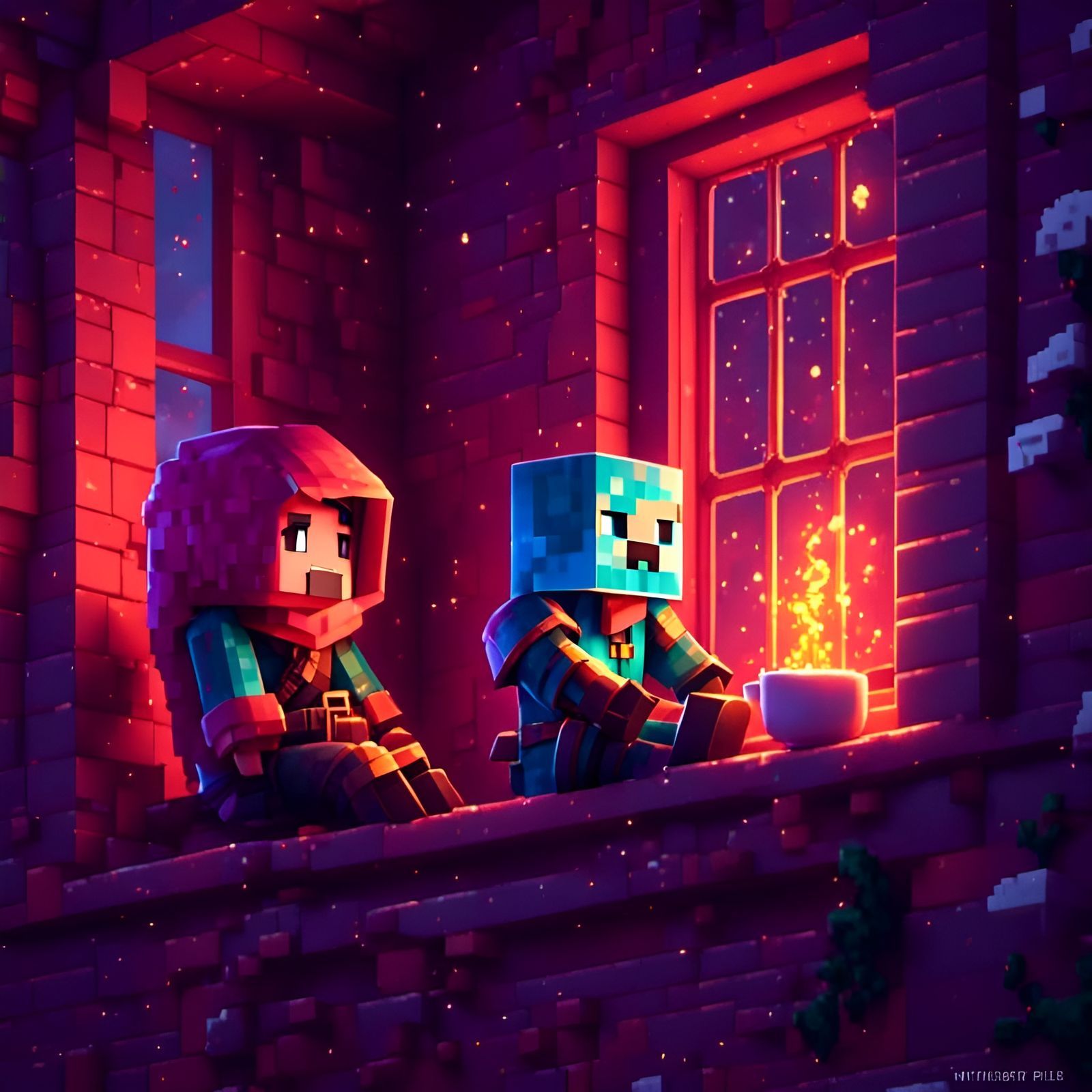 1600x1600 Minecraft Relax & Chill Warden Relaxing in Teacu