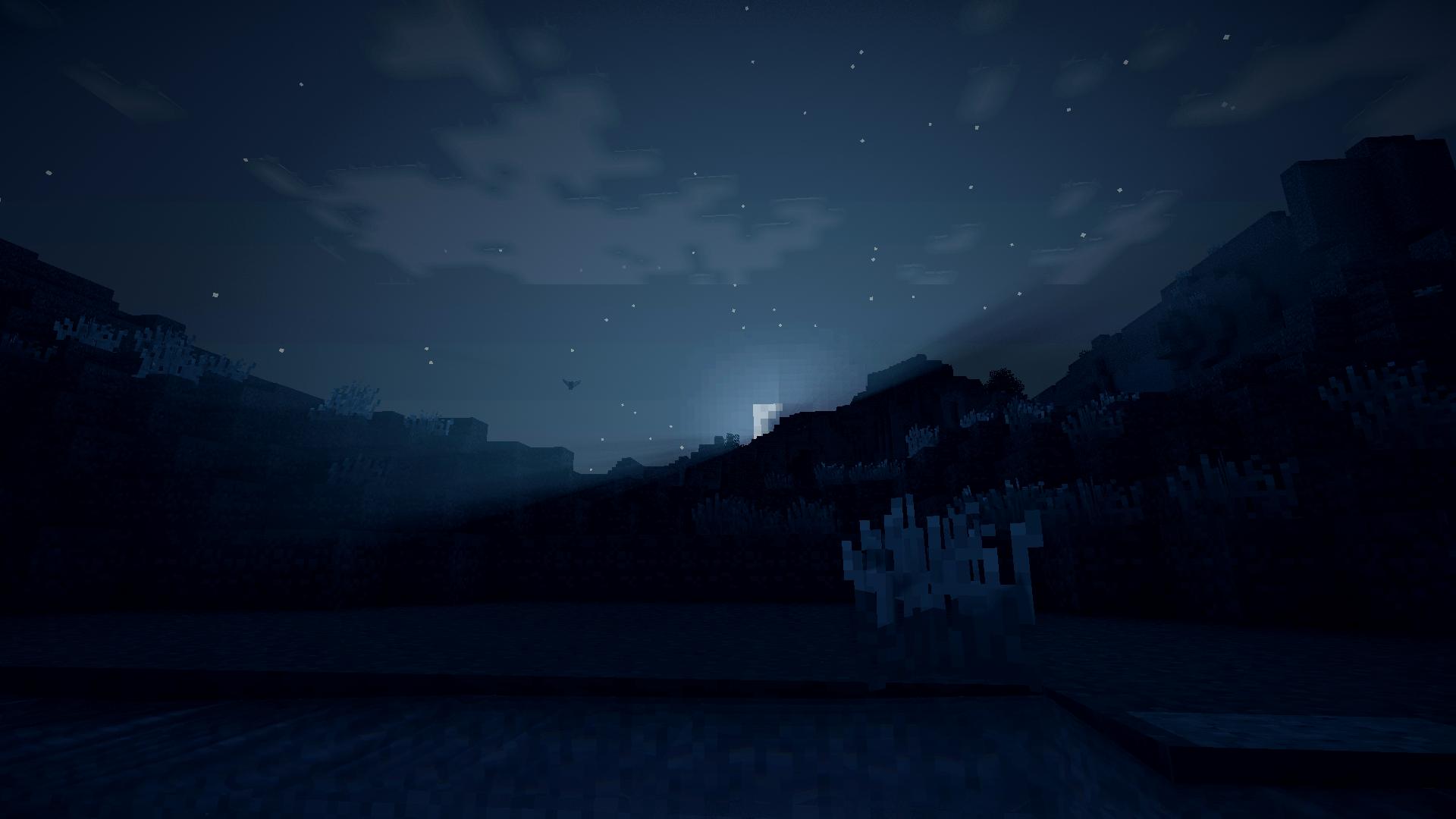 1920x1080 Minecraft Night Wallpaper