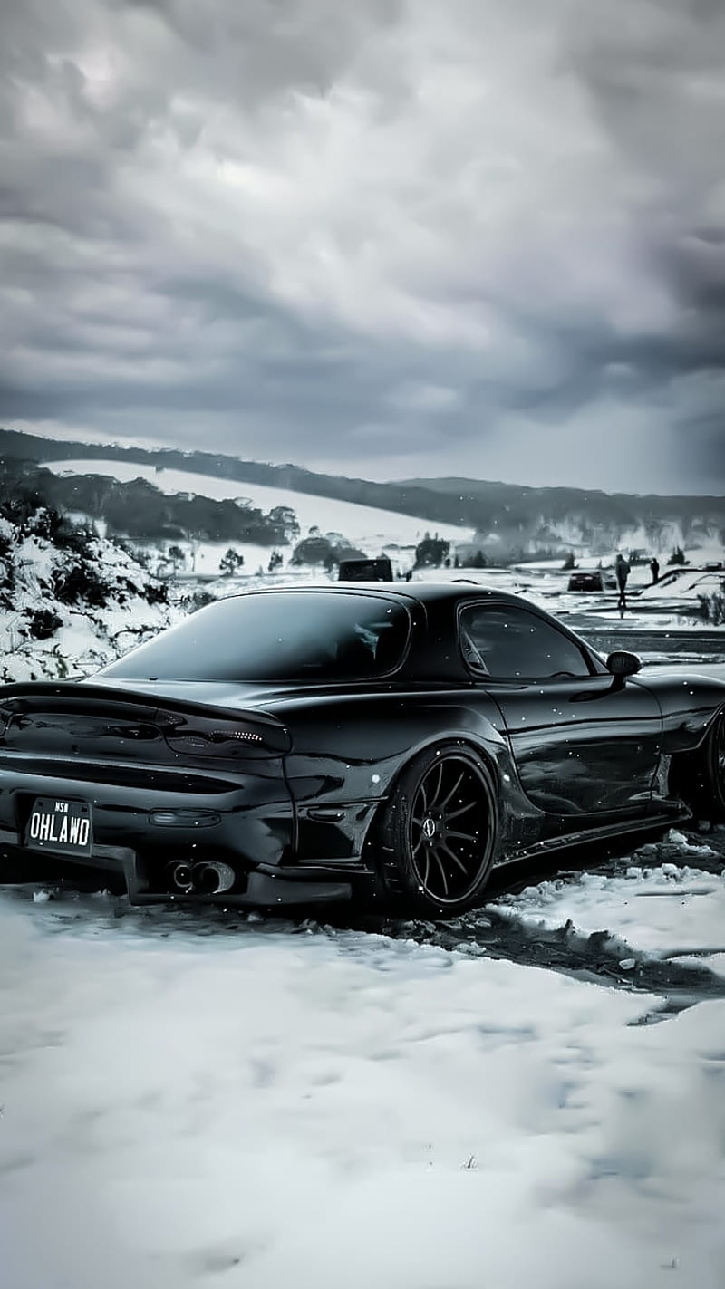 800x1423 Rx black, carros, fd, jdm, jdmcar, rx7fd, HD phone wallpaper